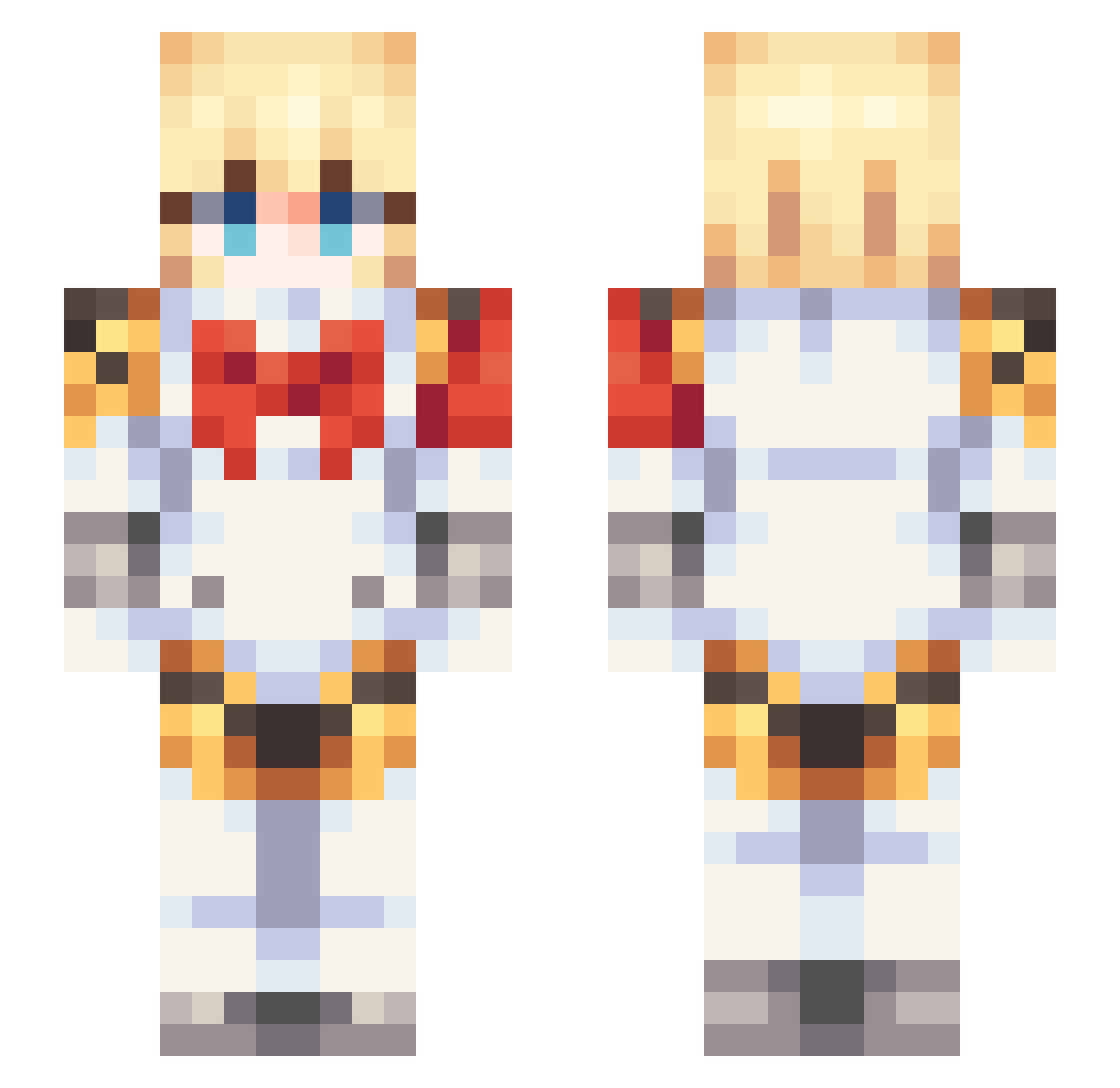 Lavelic1 Minecraft skin, front and back view