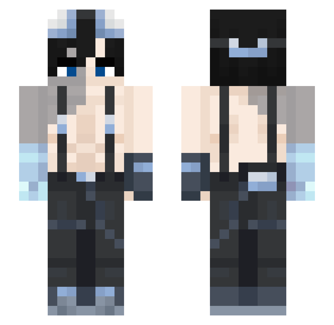 skoopys Minecraft skin, front and back view