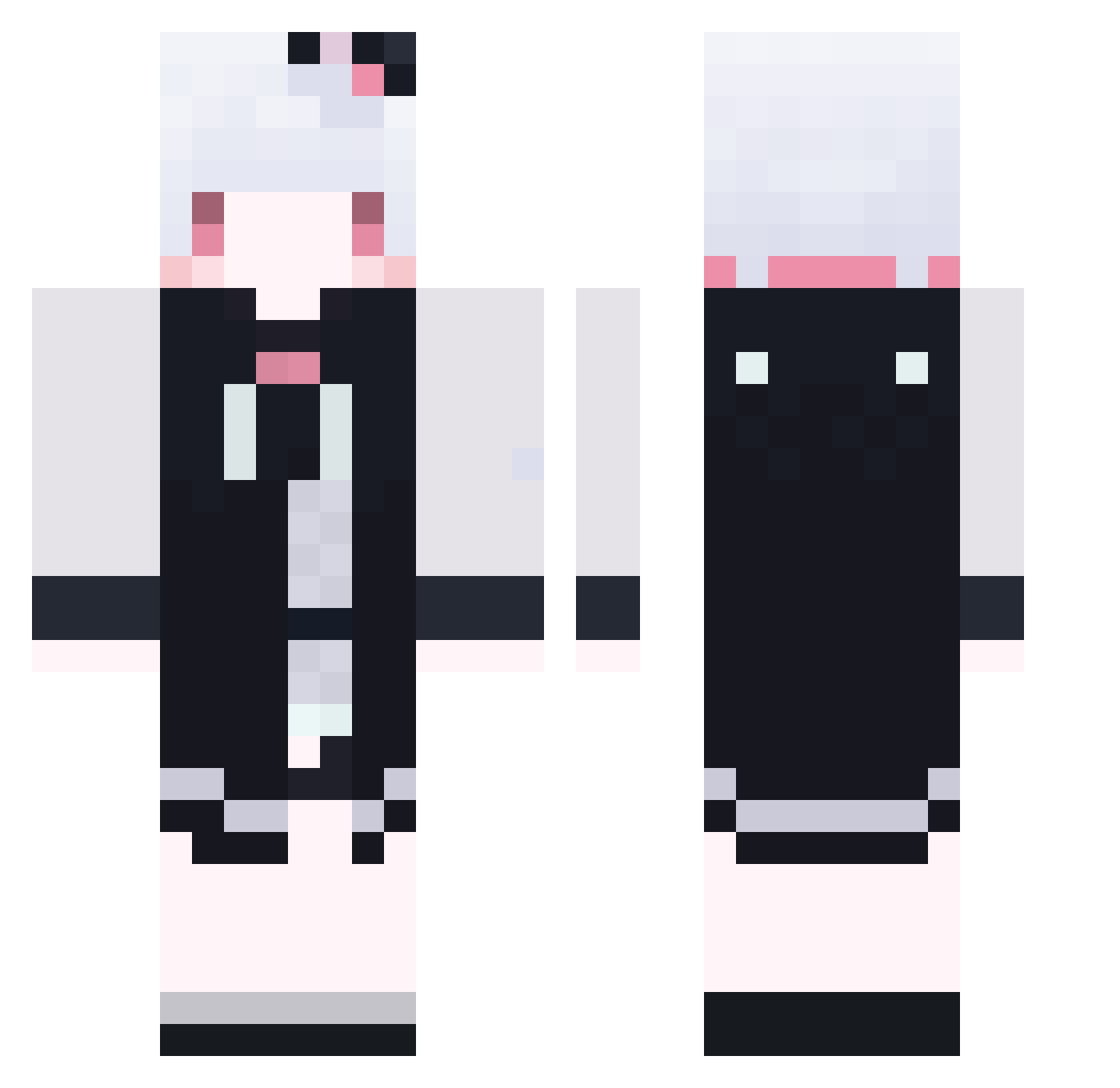 SakurabaEmaChan Minecraft skin, front and back view