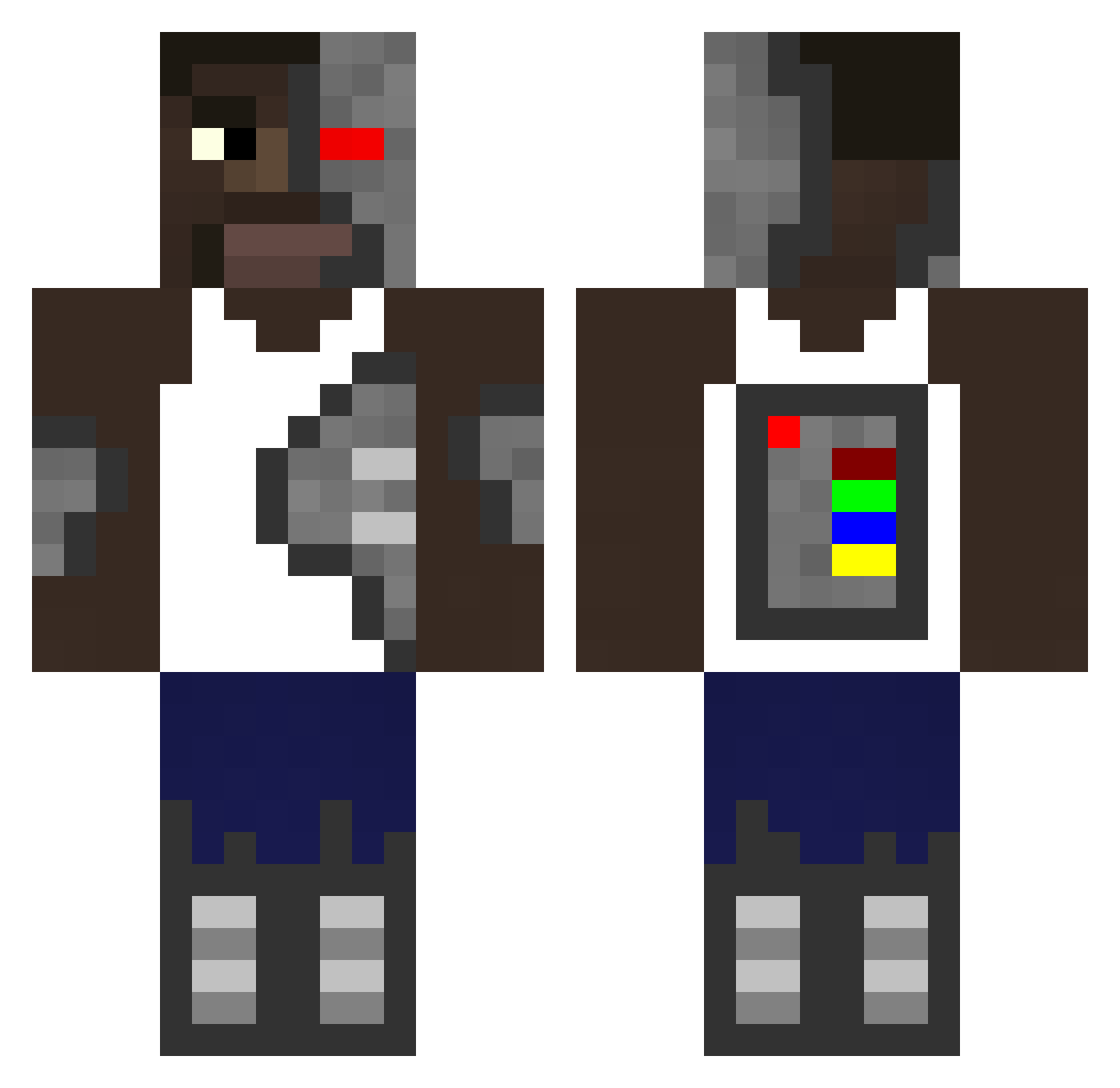 logiwhynot Minecraft skin, front and back view