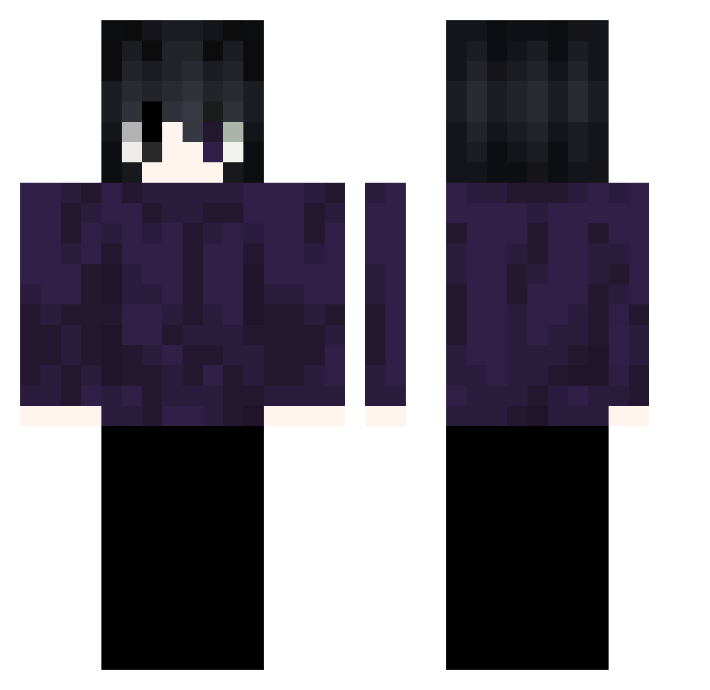 GUXone3 Minecraft skin, front and back view
