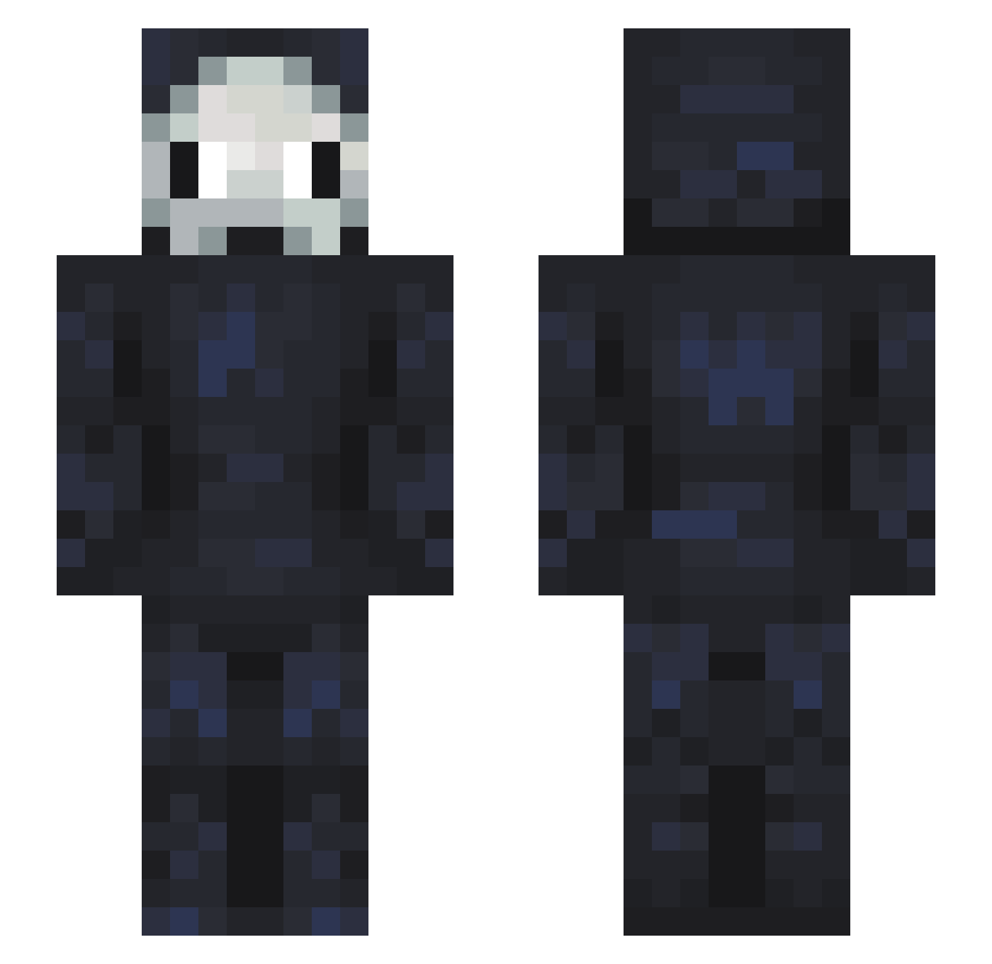 BillMurray420 Minecraft skin, front and back view