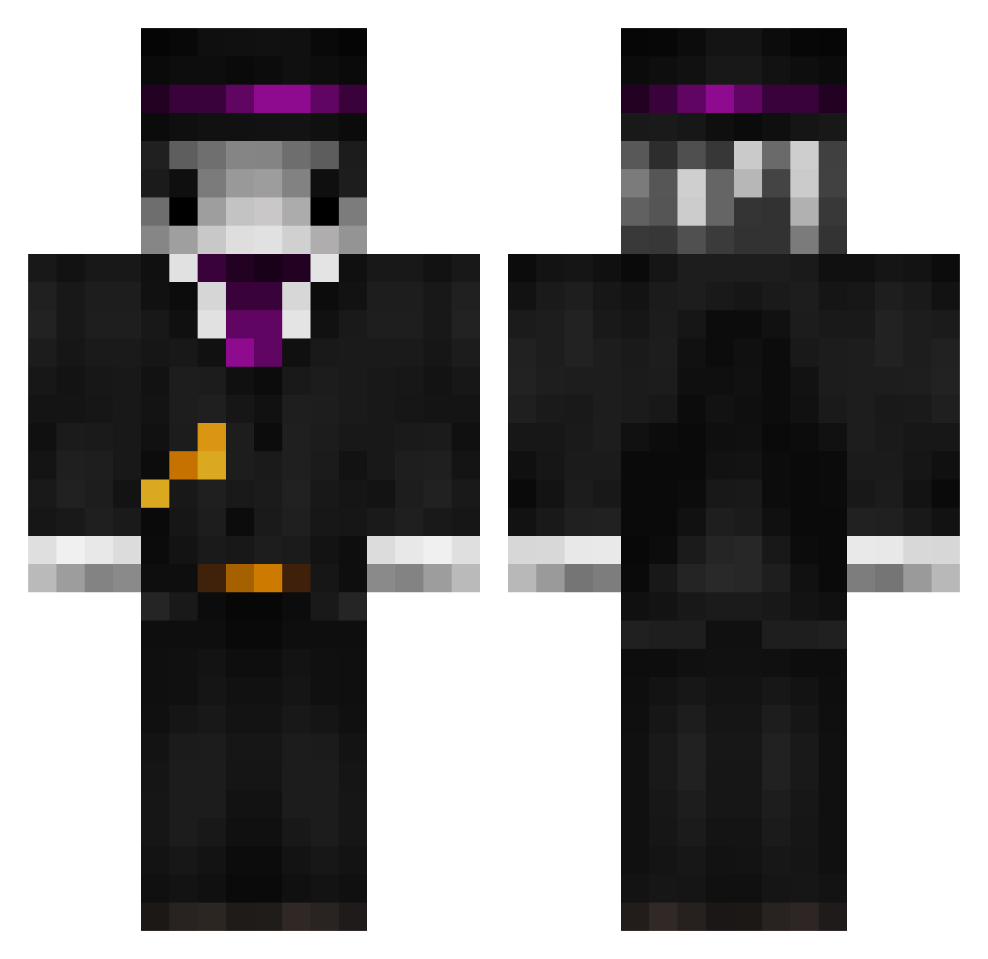 zombieplayz278 Minecraft skin, front and back view