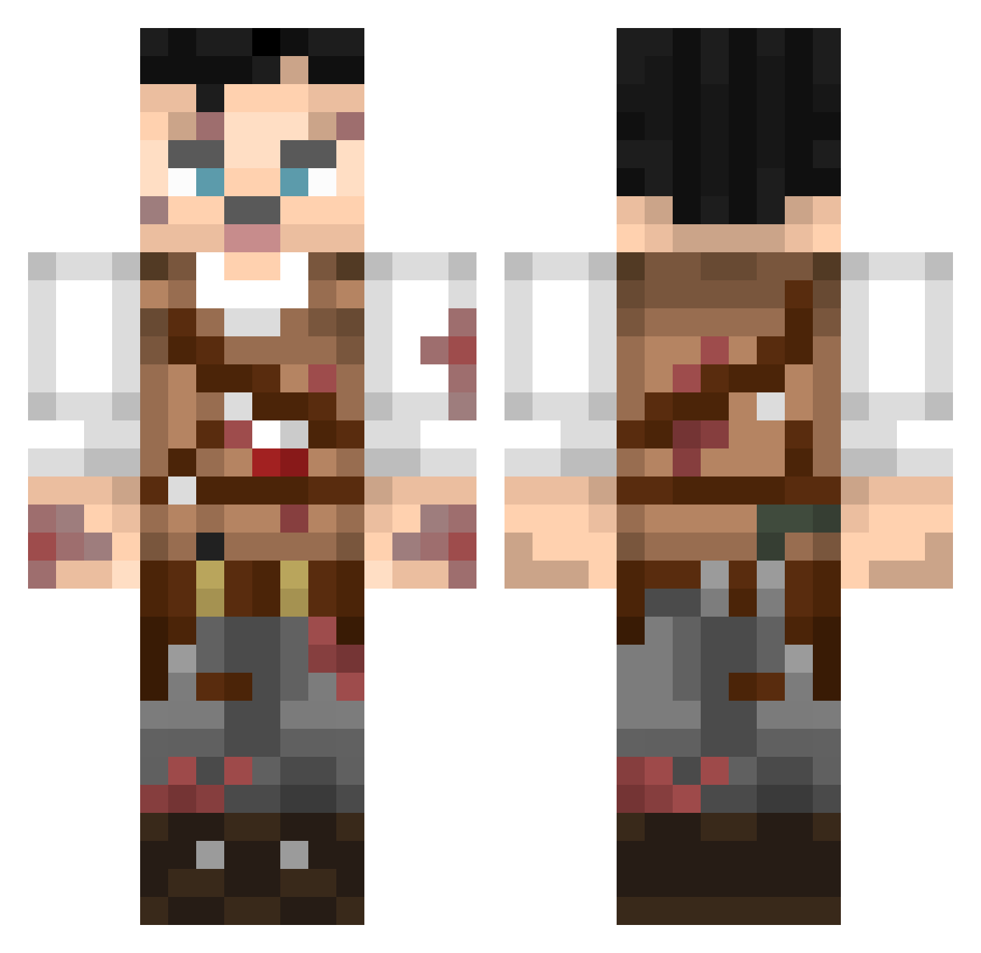 ezLord3 Minecraft skin, front and back view