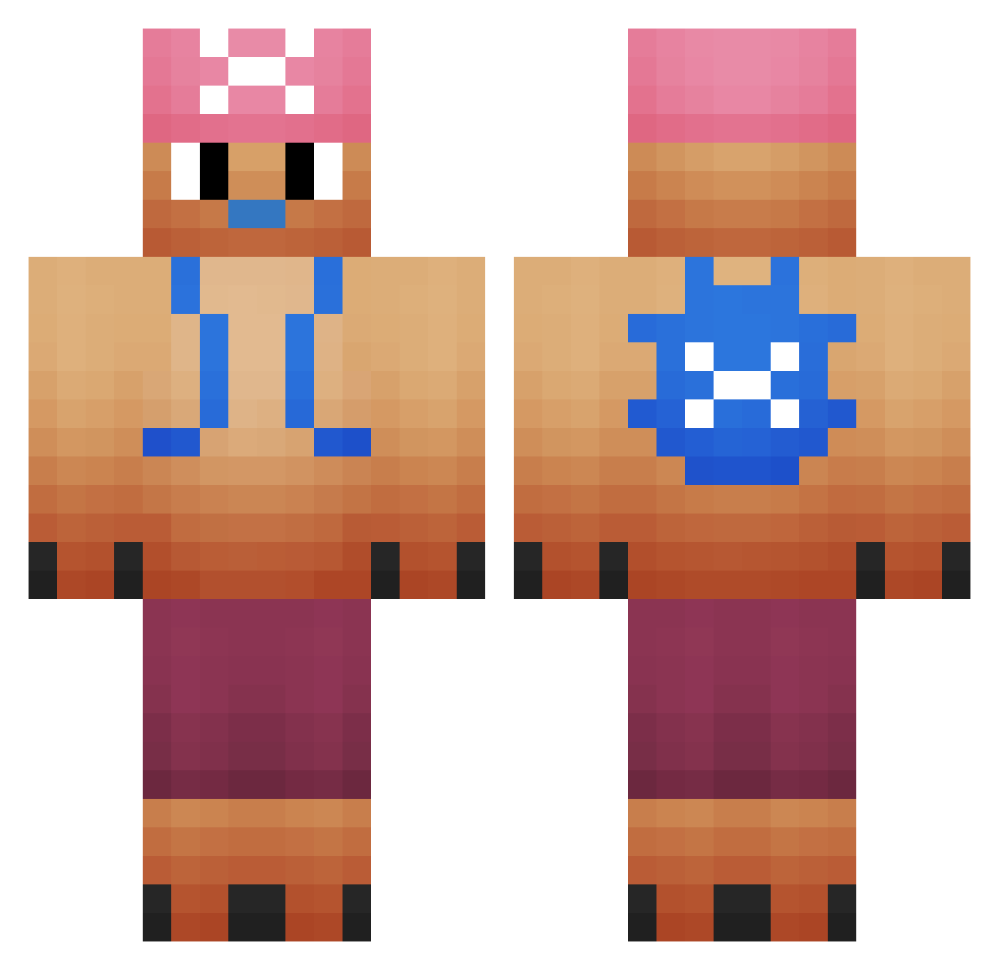 EinSupreme Minecraft skin, front and back view