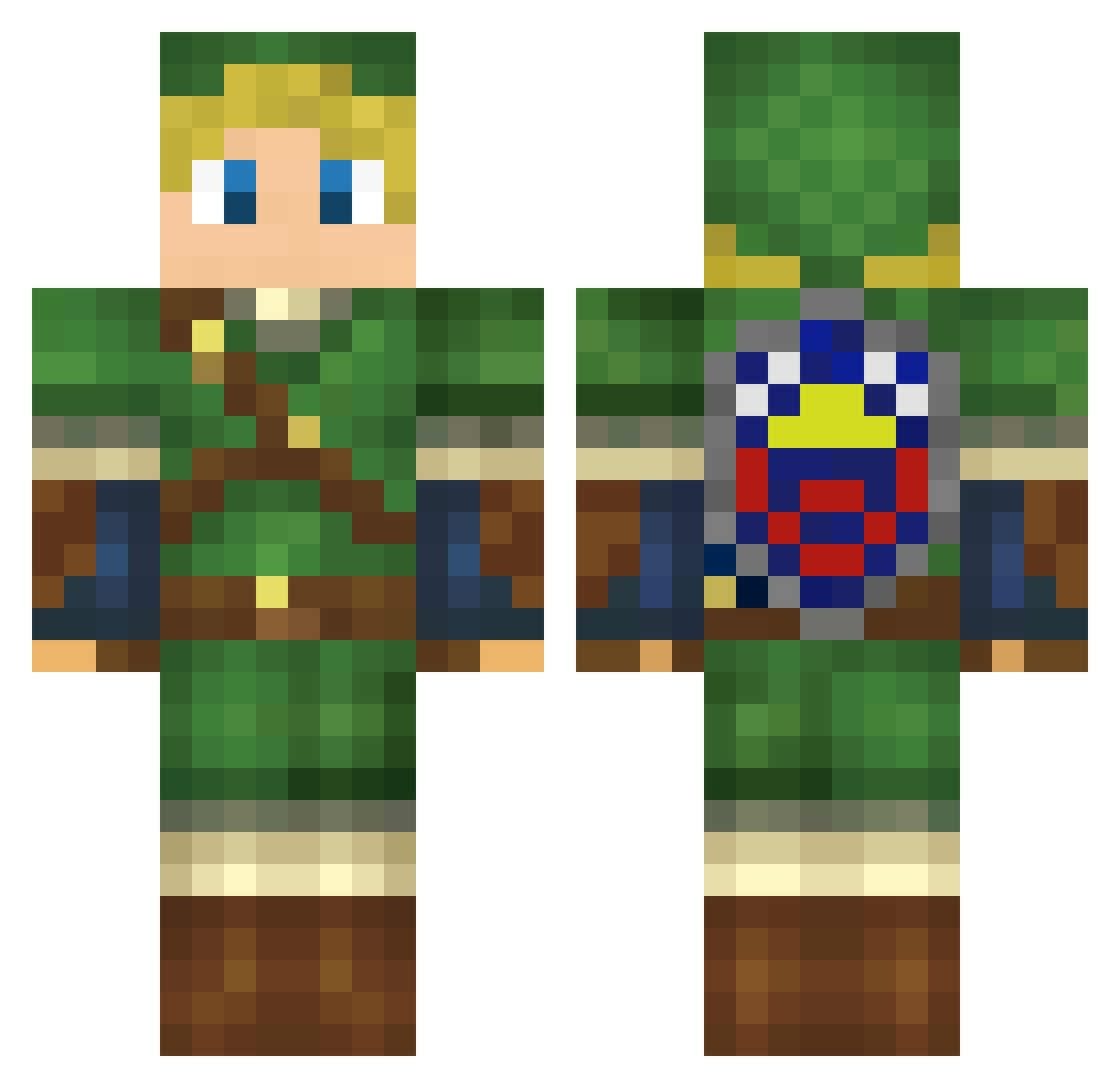 Silvie Minecraft skin, front and back view