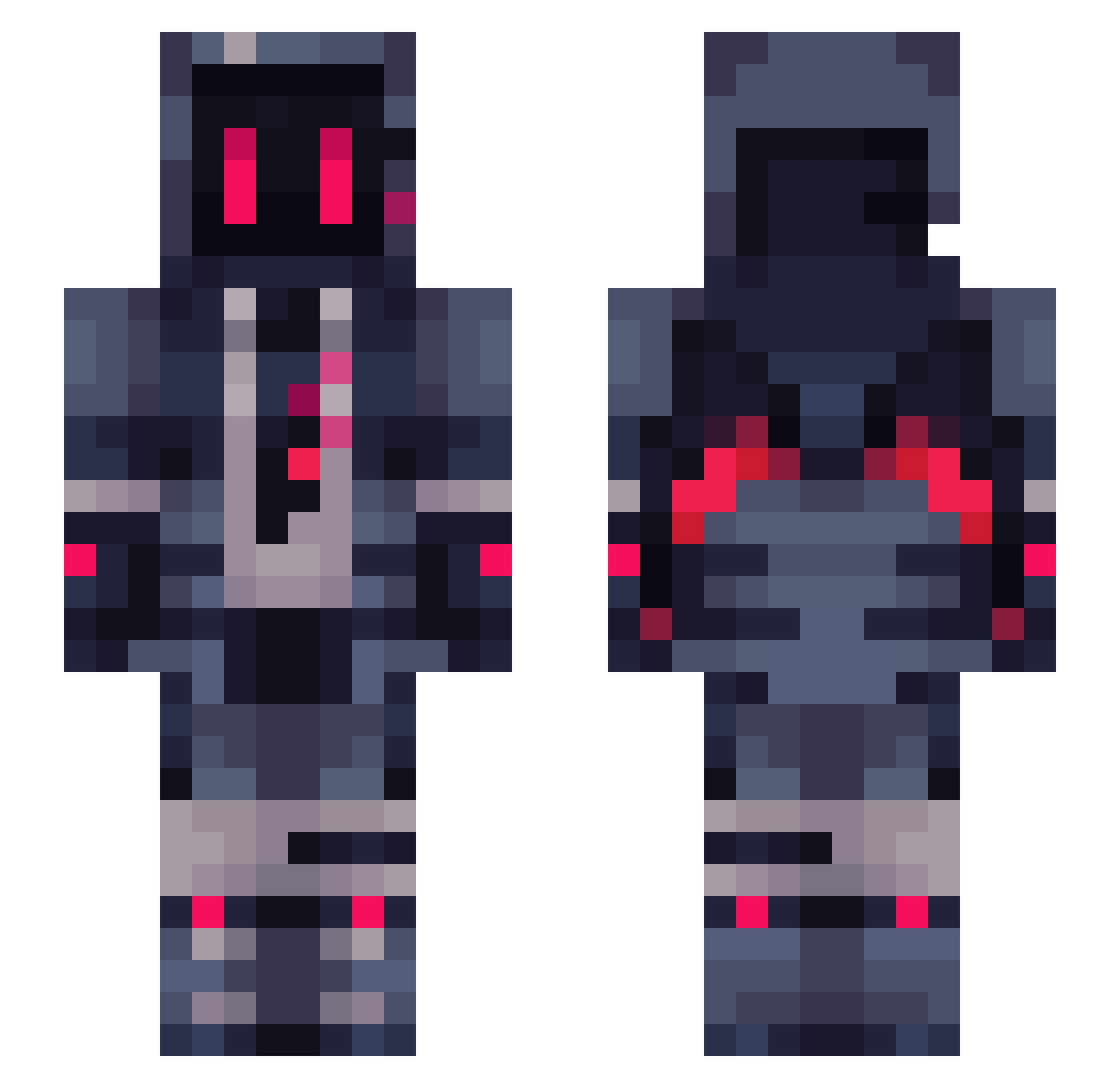 The_SEEKER_here Minecraft skin, front and back view