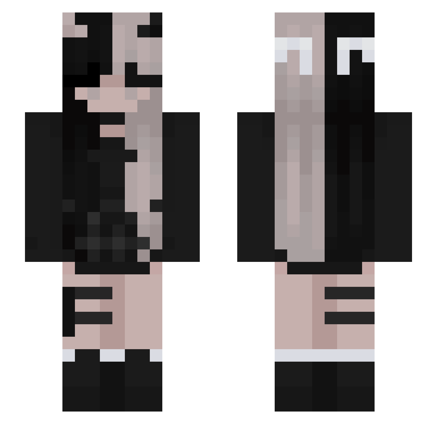 realifevamp Minecraft skin, front and back view