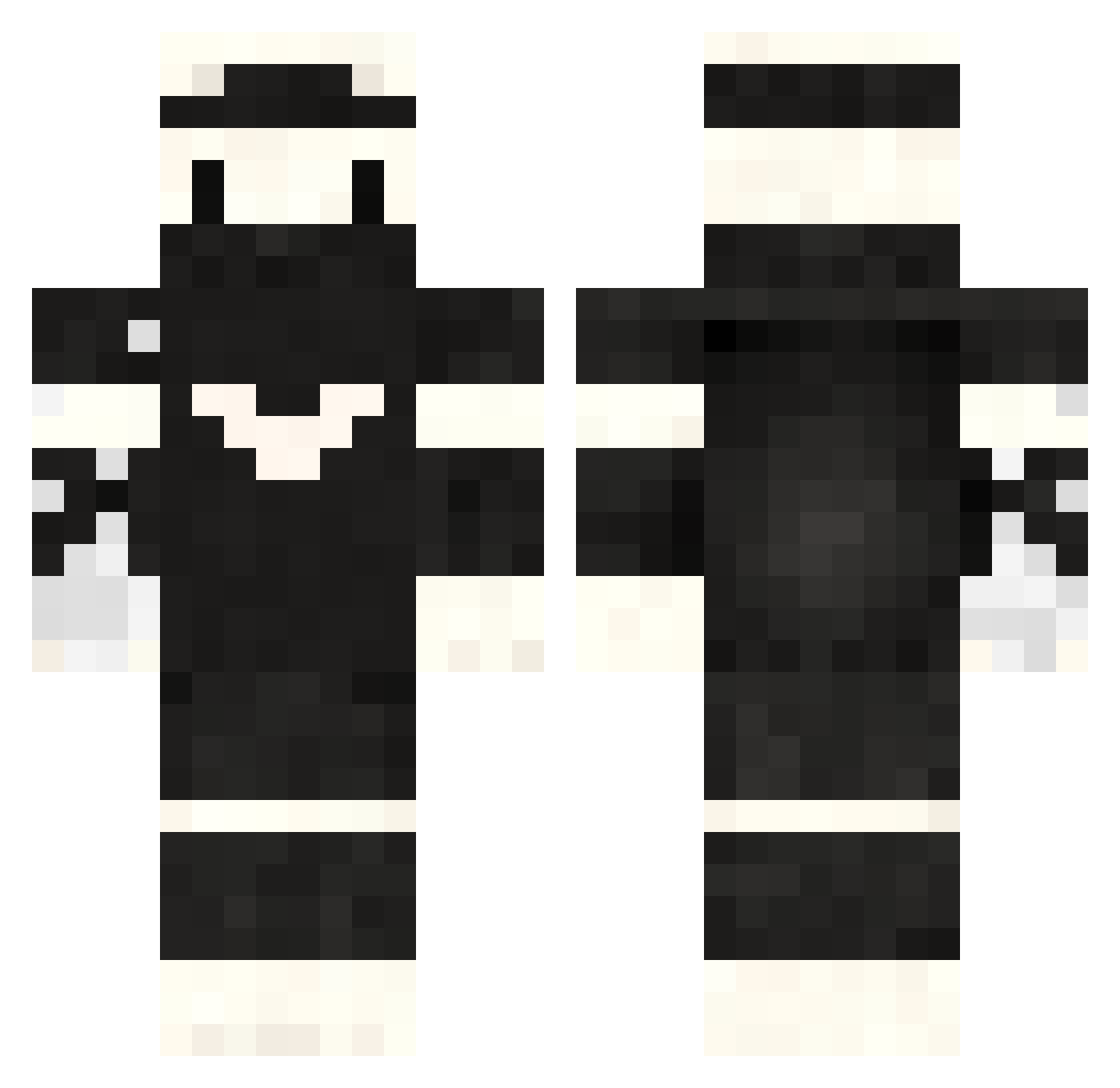 Isadora Minecraft skin, front and back view