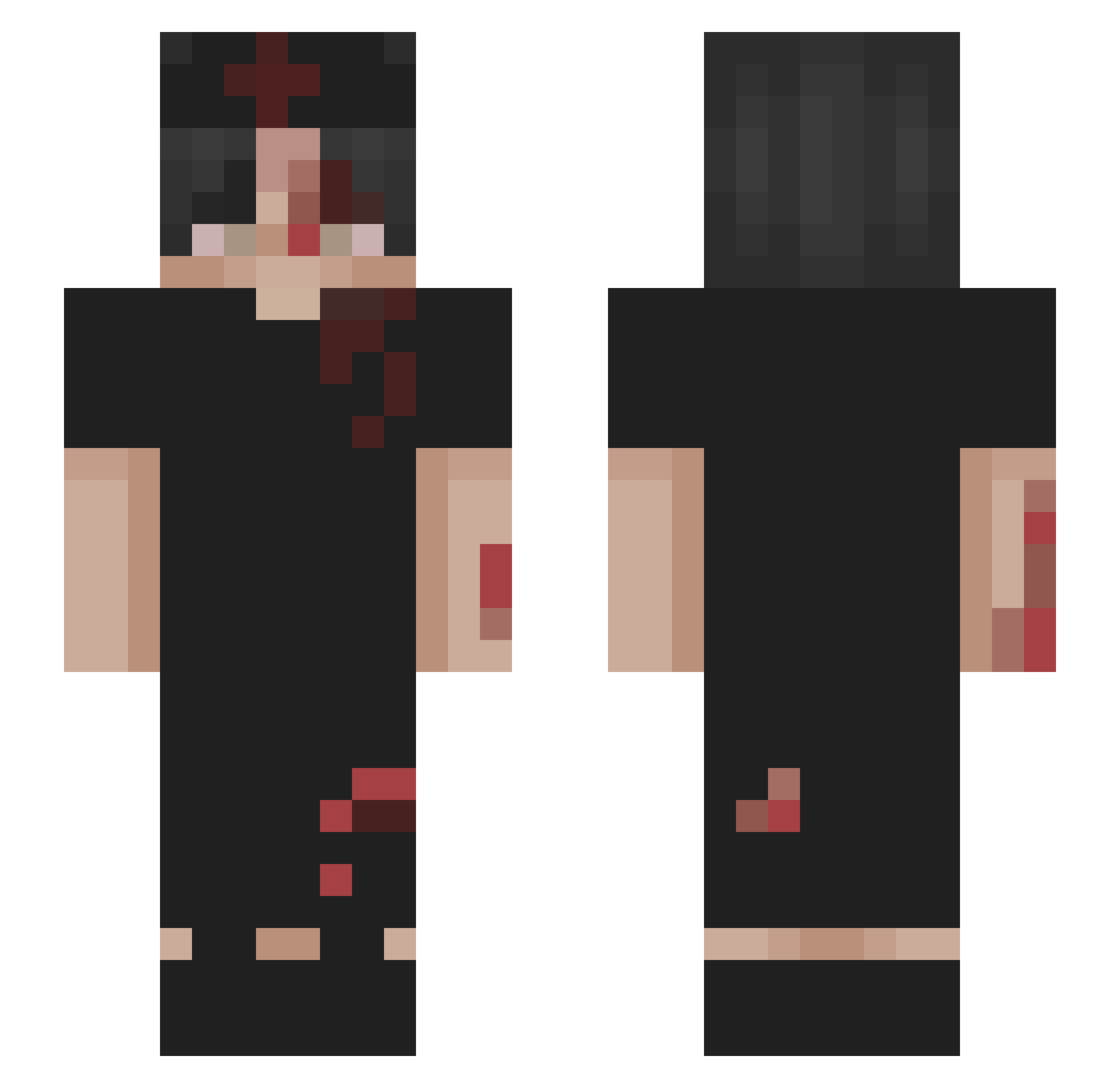 06Vincent11 Minecraft skin, front and back view