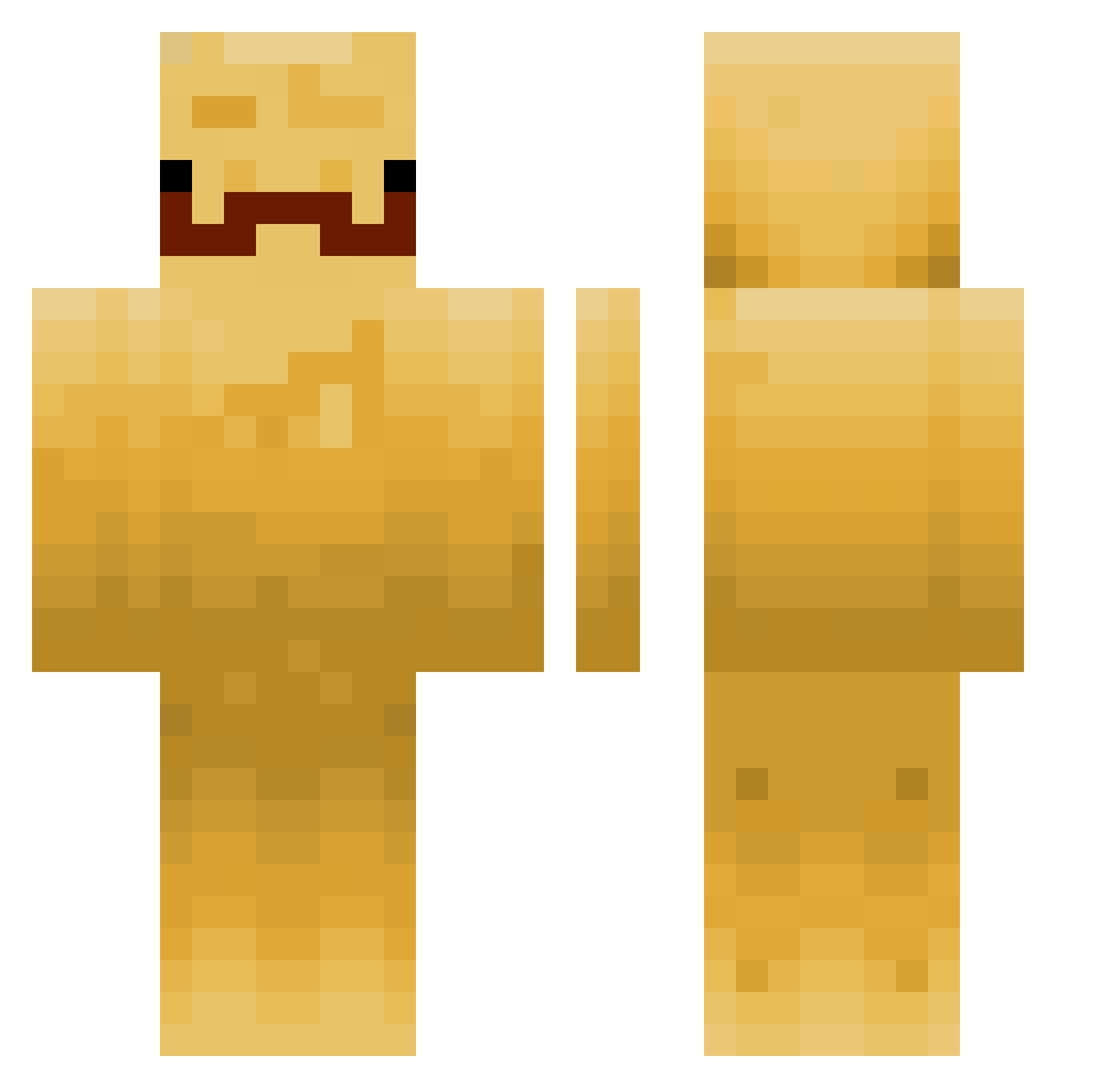 flisk3986 Minecraft skin, front and back view