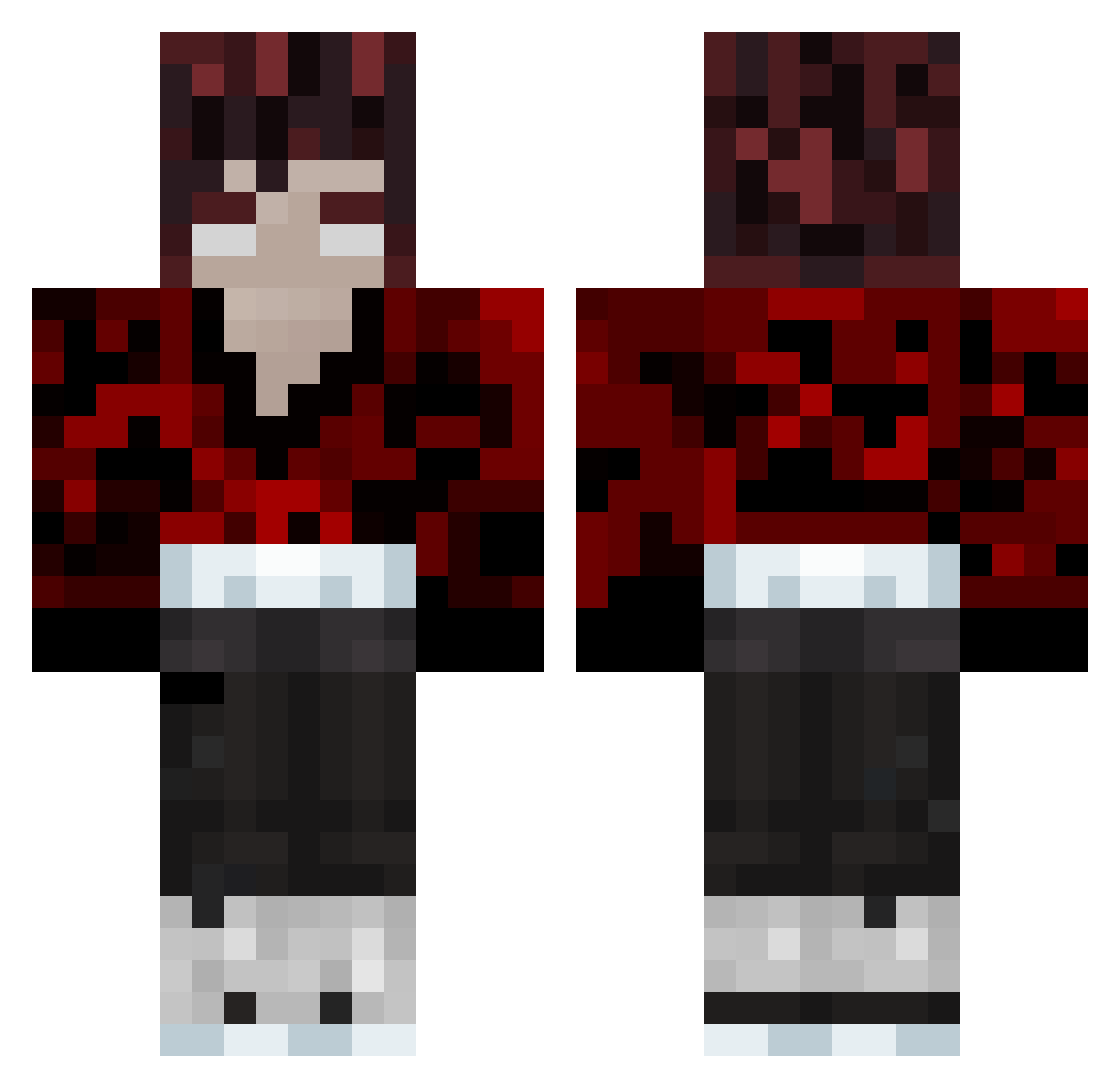 Sumora Minecraft skin, front and back view