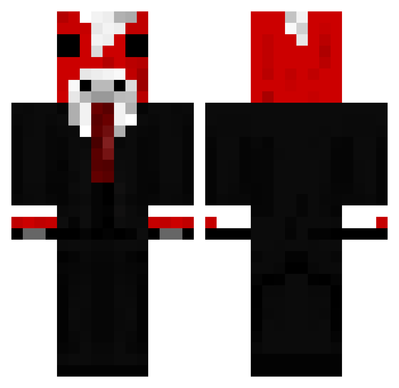 SAMS1N37 Minecraft skin, front and back view