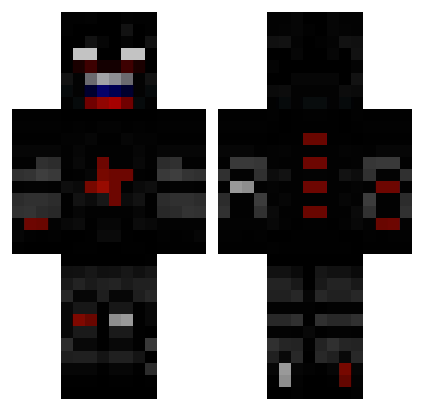 Pr0fess0r_Nuss Minecraft skin, front and back view