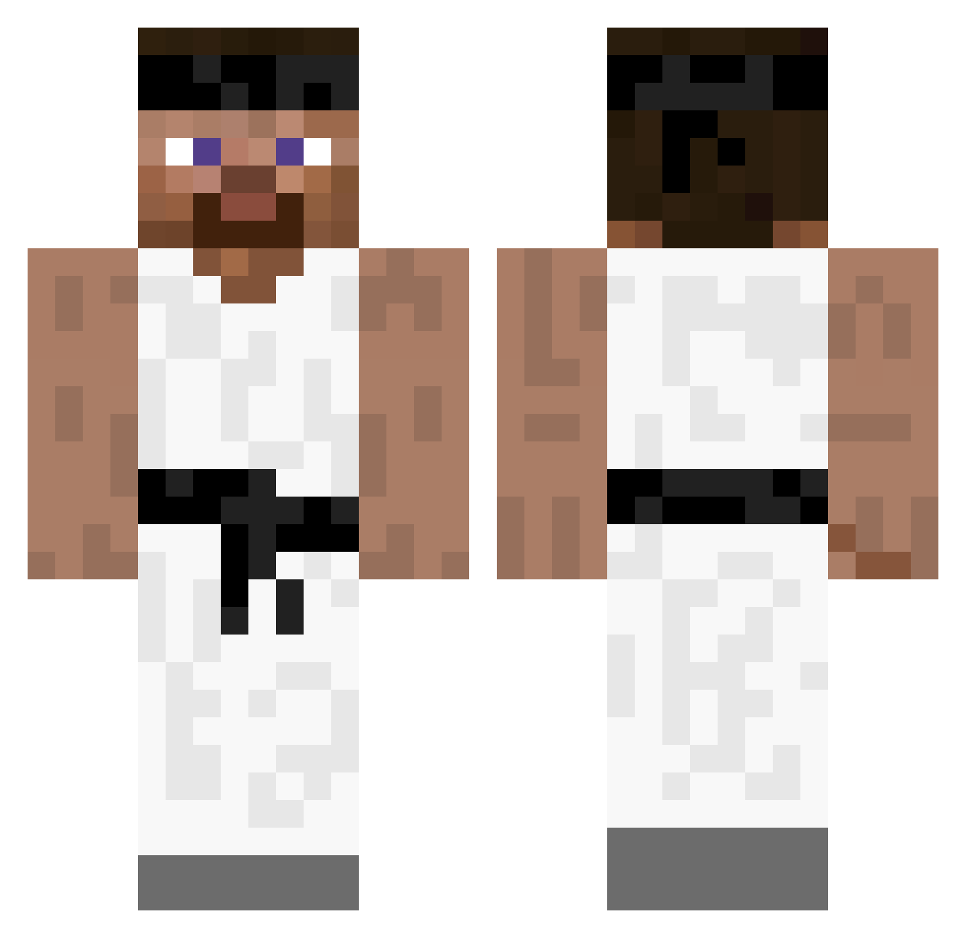 Darude_Snowstorm Minecraft skin, front and back view