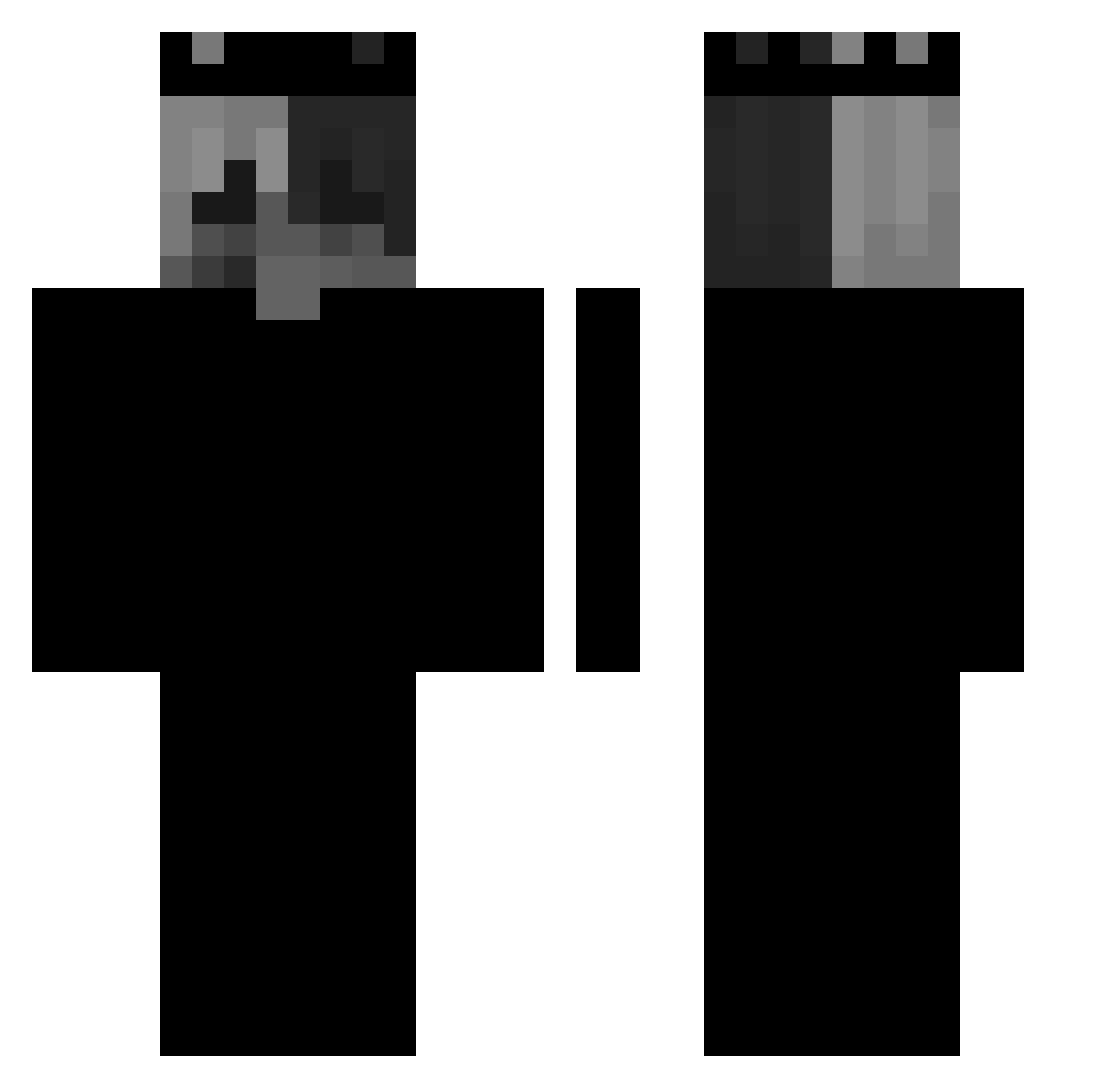 Oeslas Minecraft skin, front and back view