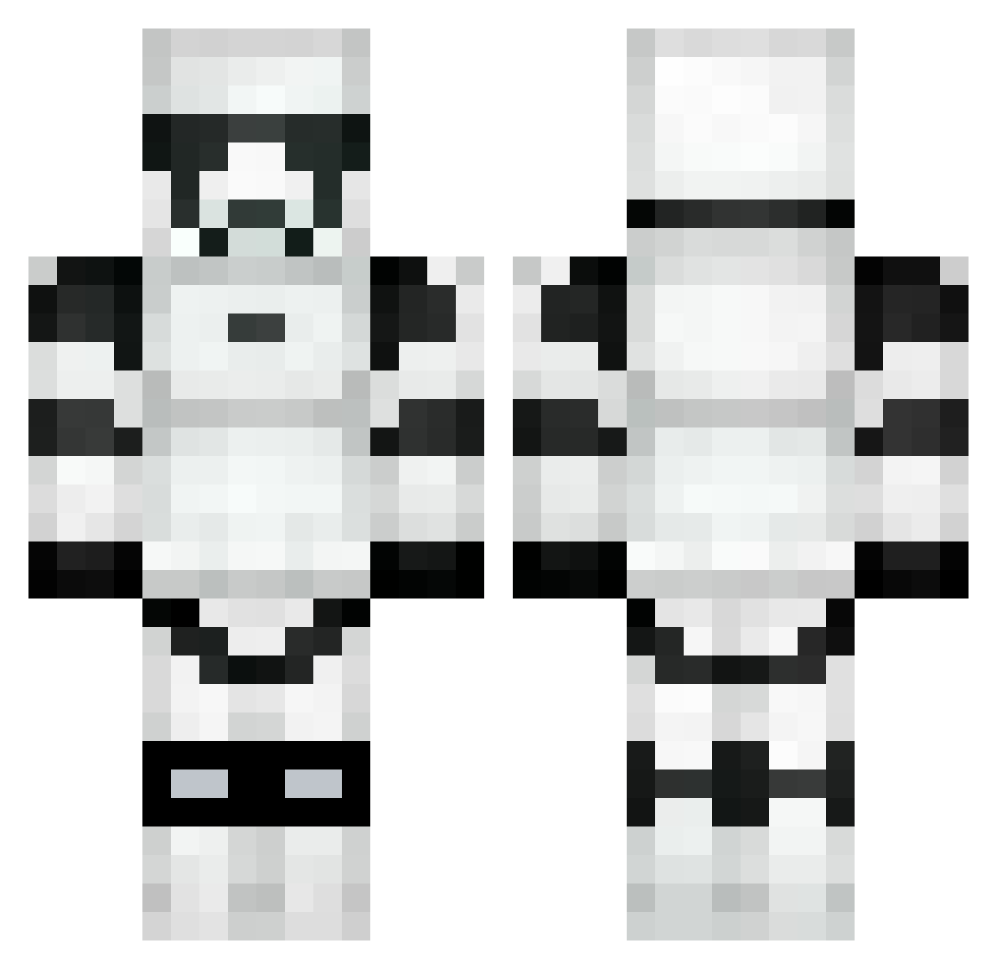 eoske Minecraft skin, front and back view