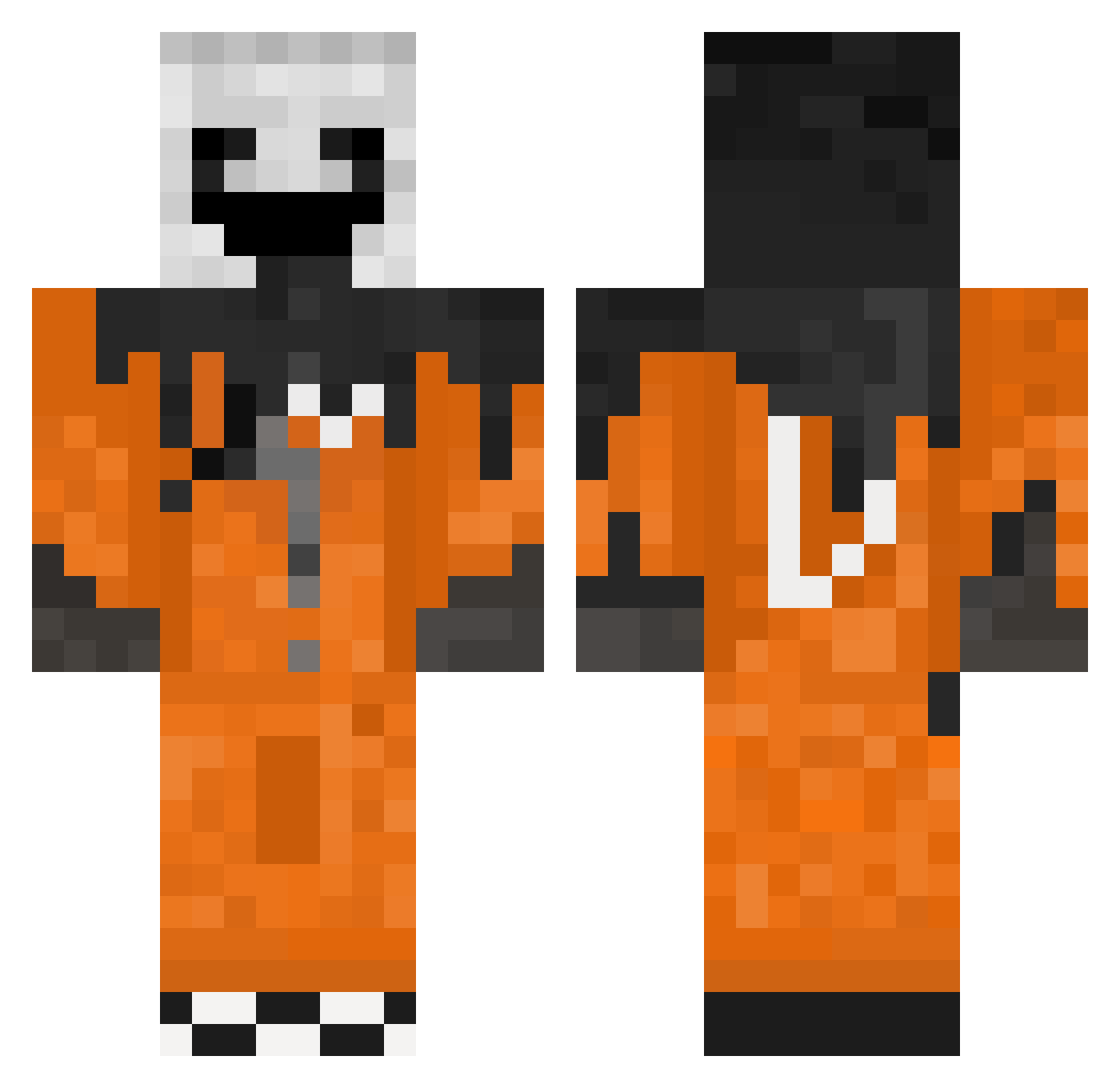 mrdino143 Minecraft skin, front and back view