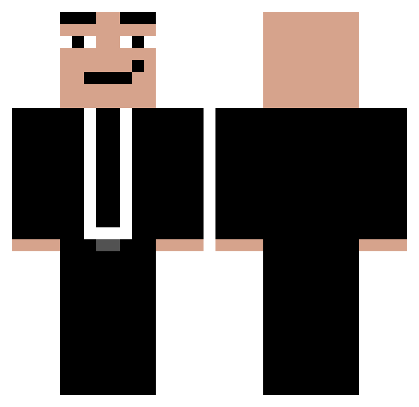 Waland161 Minecraft skin, front and back view