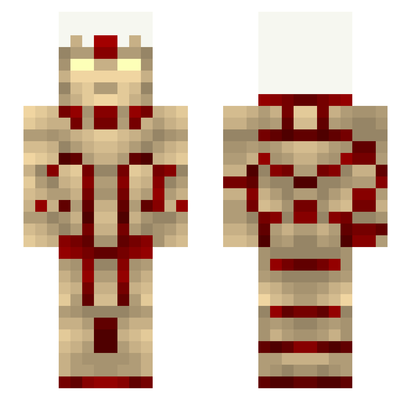FKJune Minecraft skin, front and back view