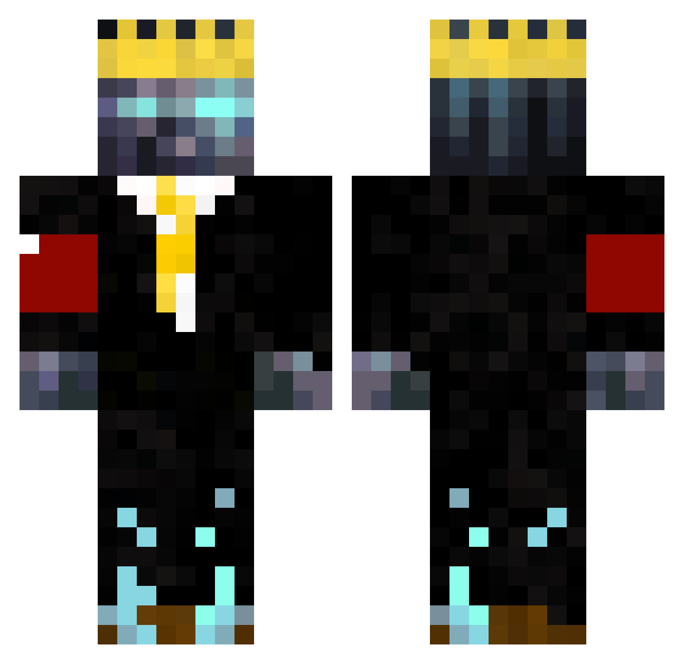 vcraftay Minecraft skin, front and back view