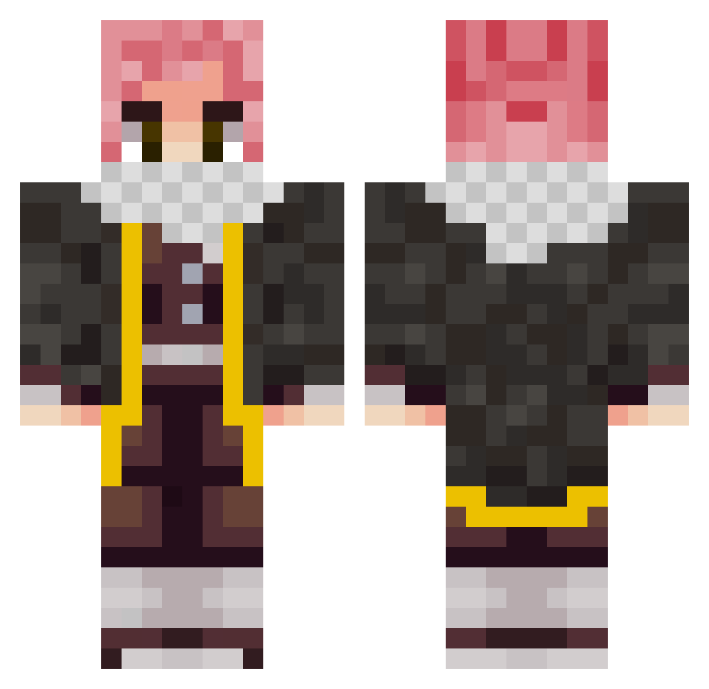 TheImpedans Minecraft skin, front and back view
