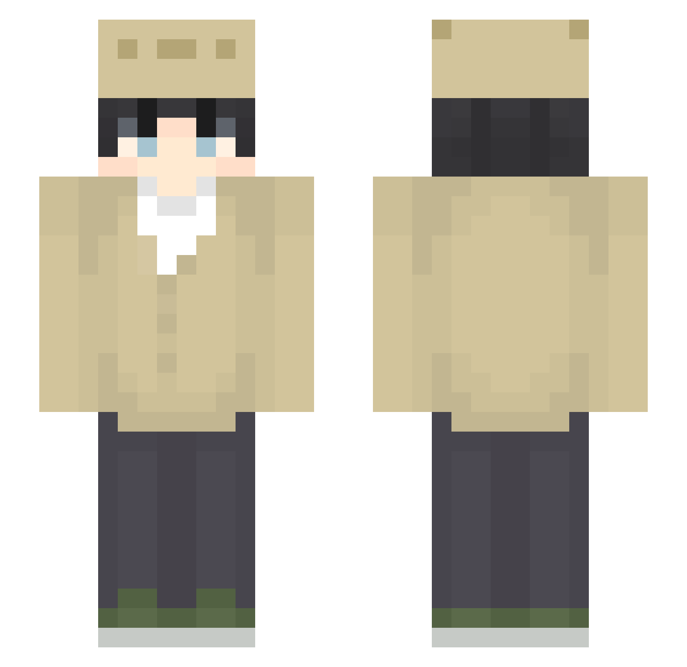 _Cardshark Minecraft skin, front and back view
