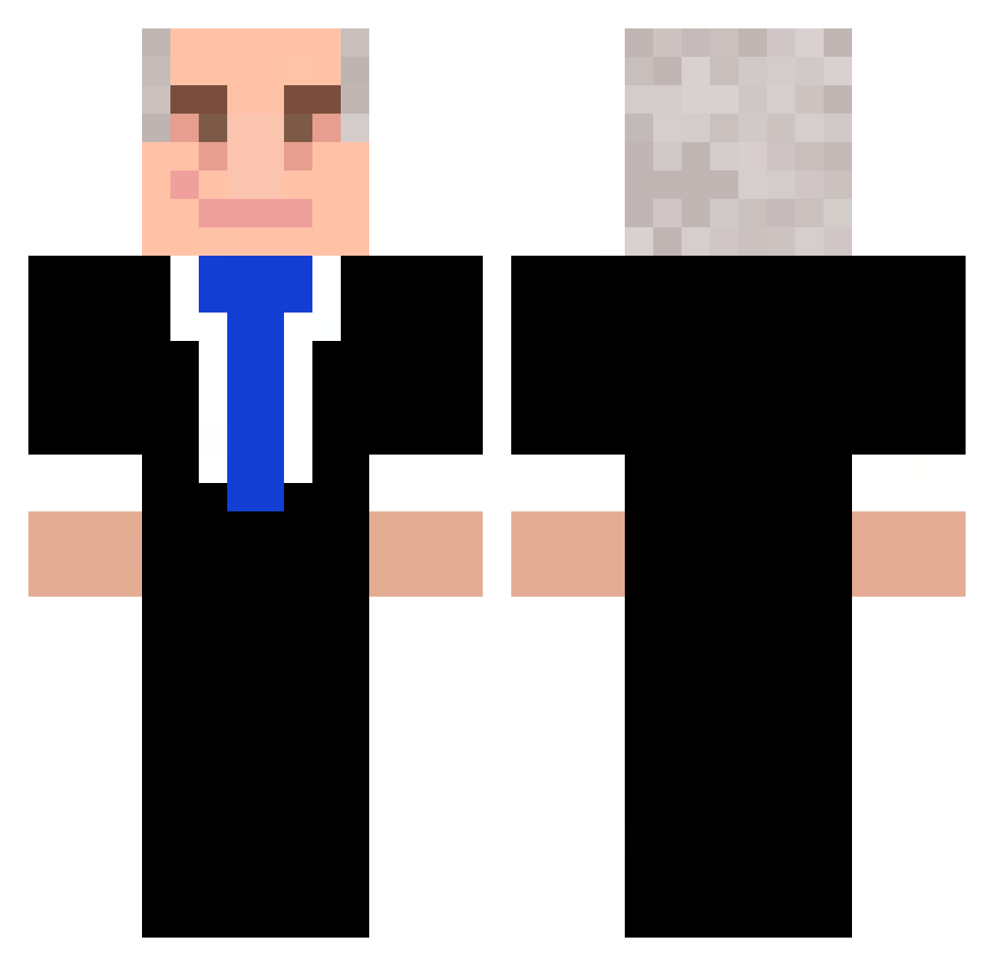 sp0nGe66 Minecraft skin, front and back view