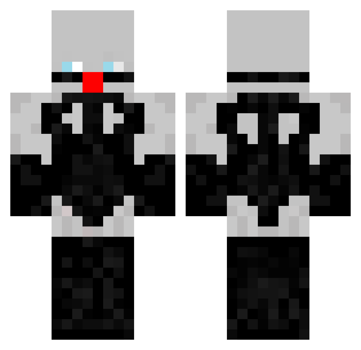 Bene0801 Minecraft skin, front and back view
