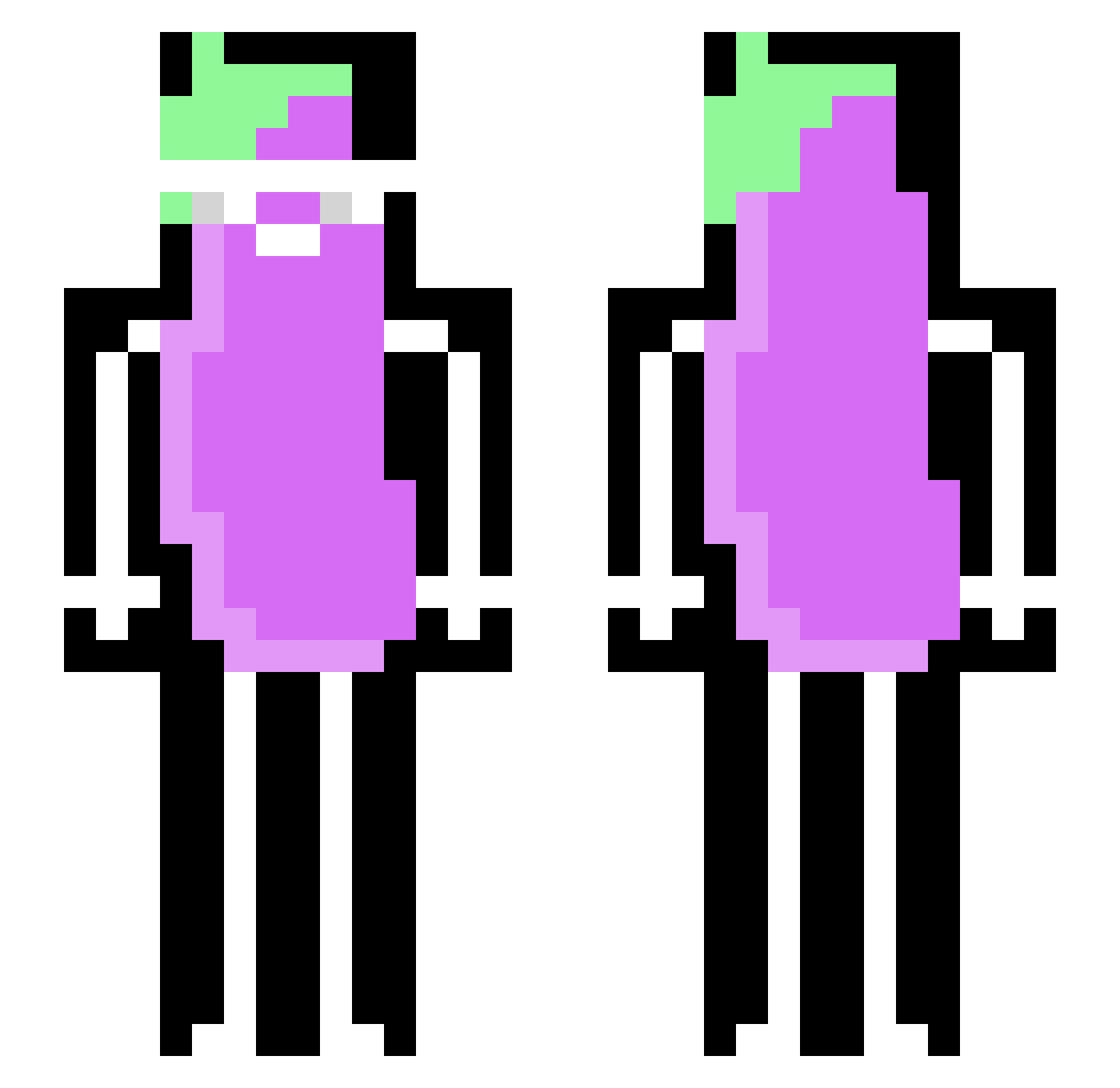 JustLix1 Minecraft skin, front and back view