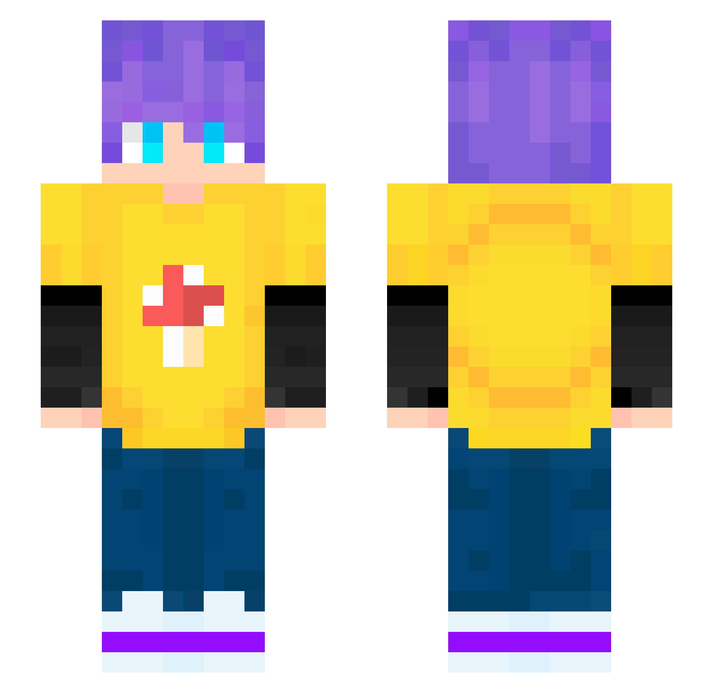 lucax23 Minecraft skin, front and back view