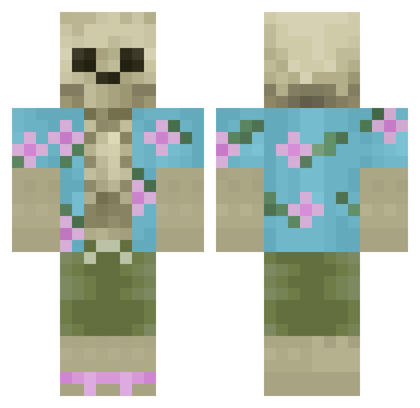 dstroyermegladon Minecraft skin, front and back view