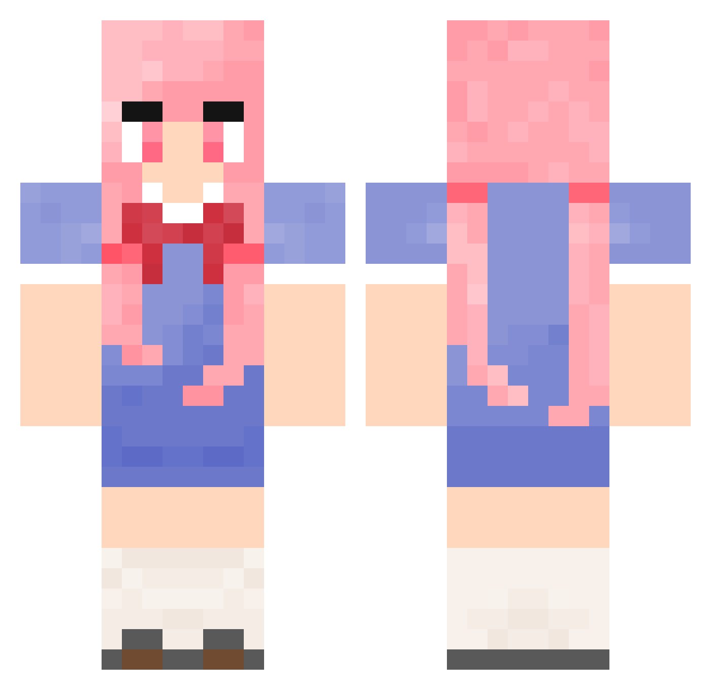 isis Minecraft skin, front and back view