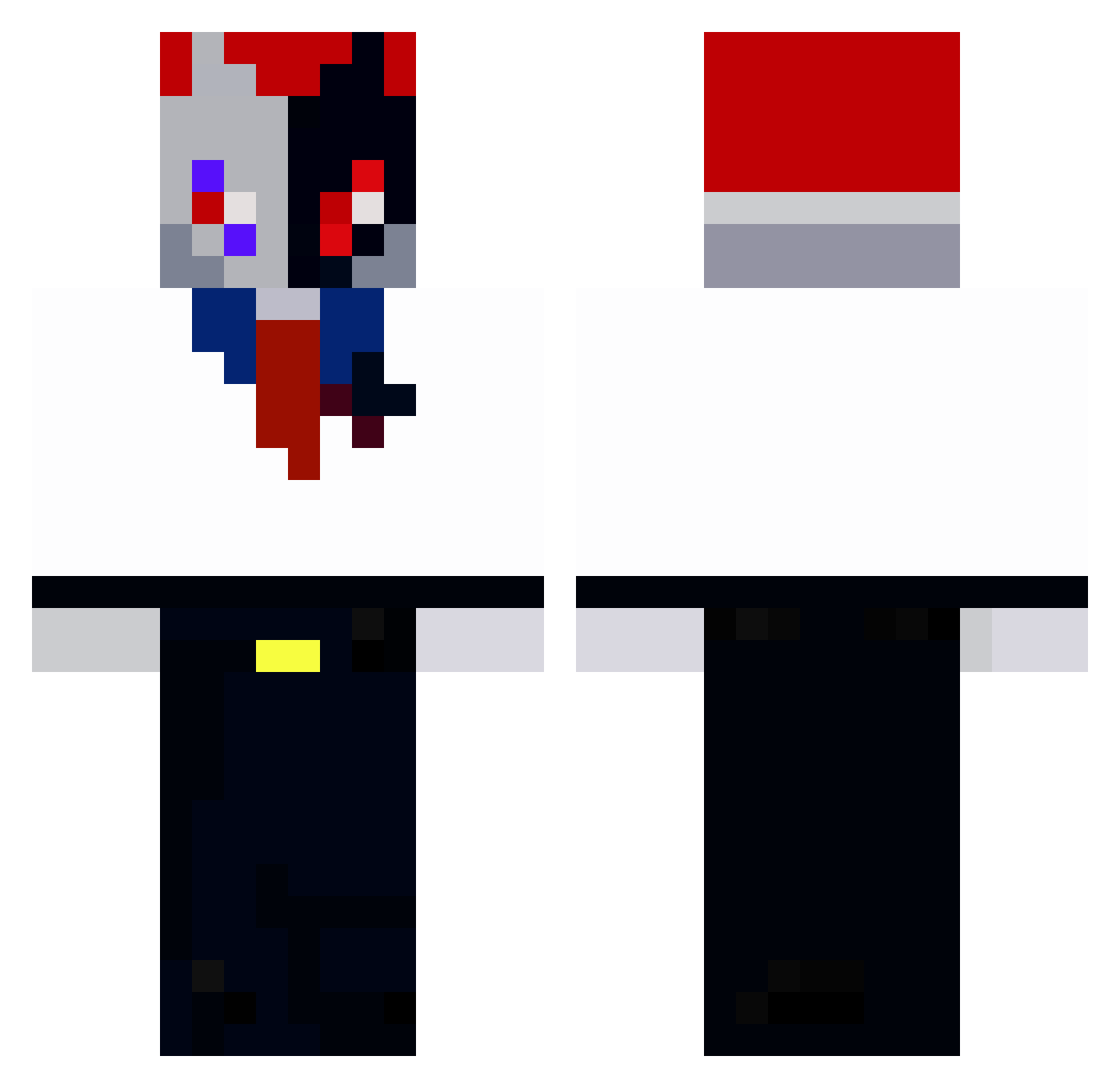 Biamat7929 Minecraft skin, front and back view