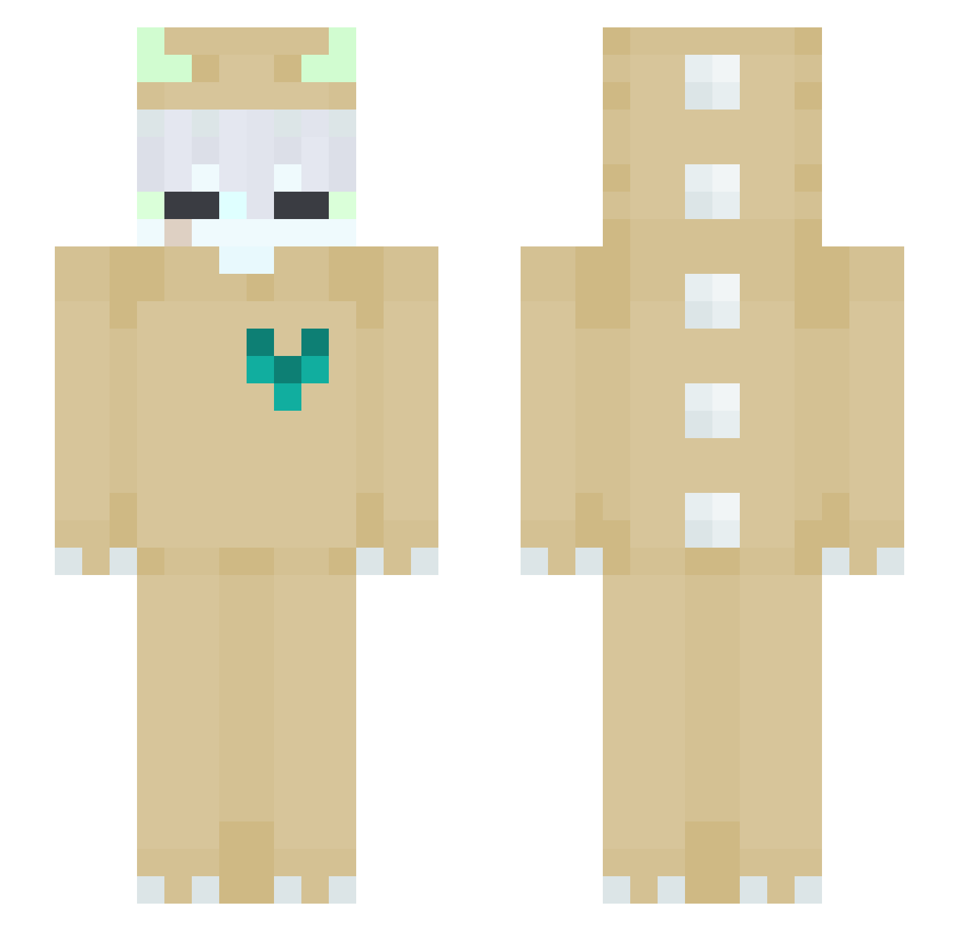 qazplm20219 Minecraft skin, front and back view
