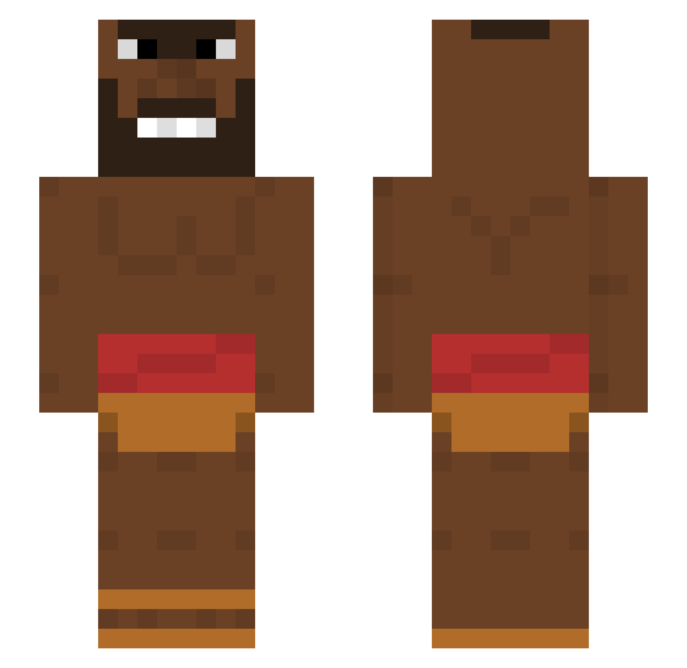 LuLPuuL Minecraft skin, front and back view