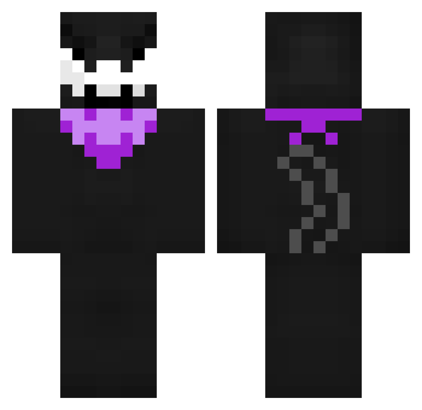 sametbaba Minecraft skin, front and back view