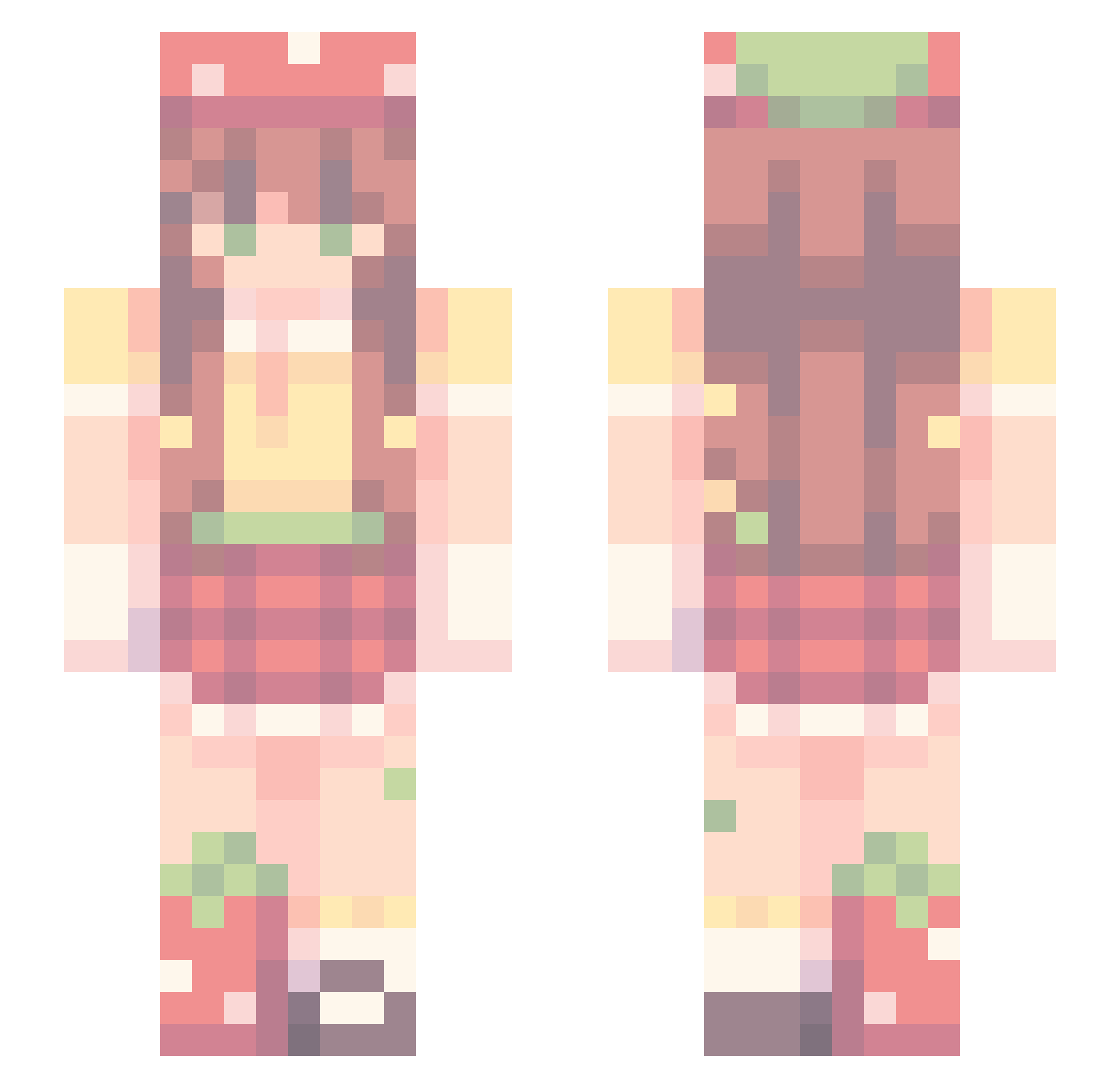 Plutoooo16 Minecraft skin, front and back view