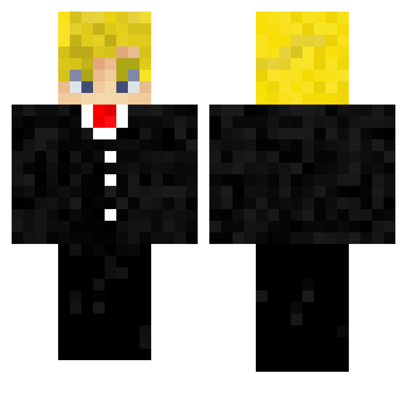 GAMER_XOG Minecraft skin, front and back view