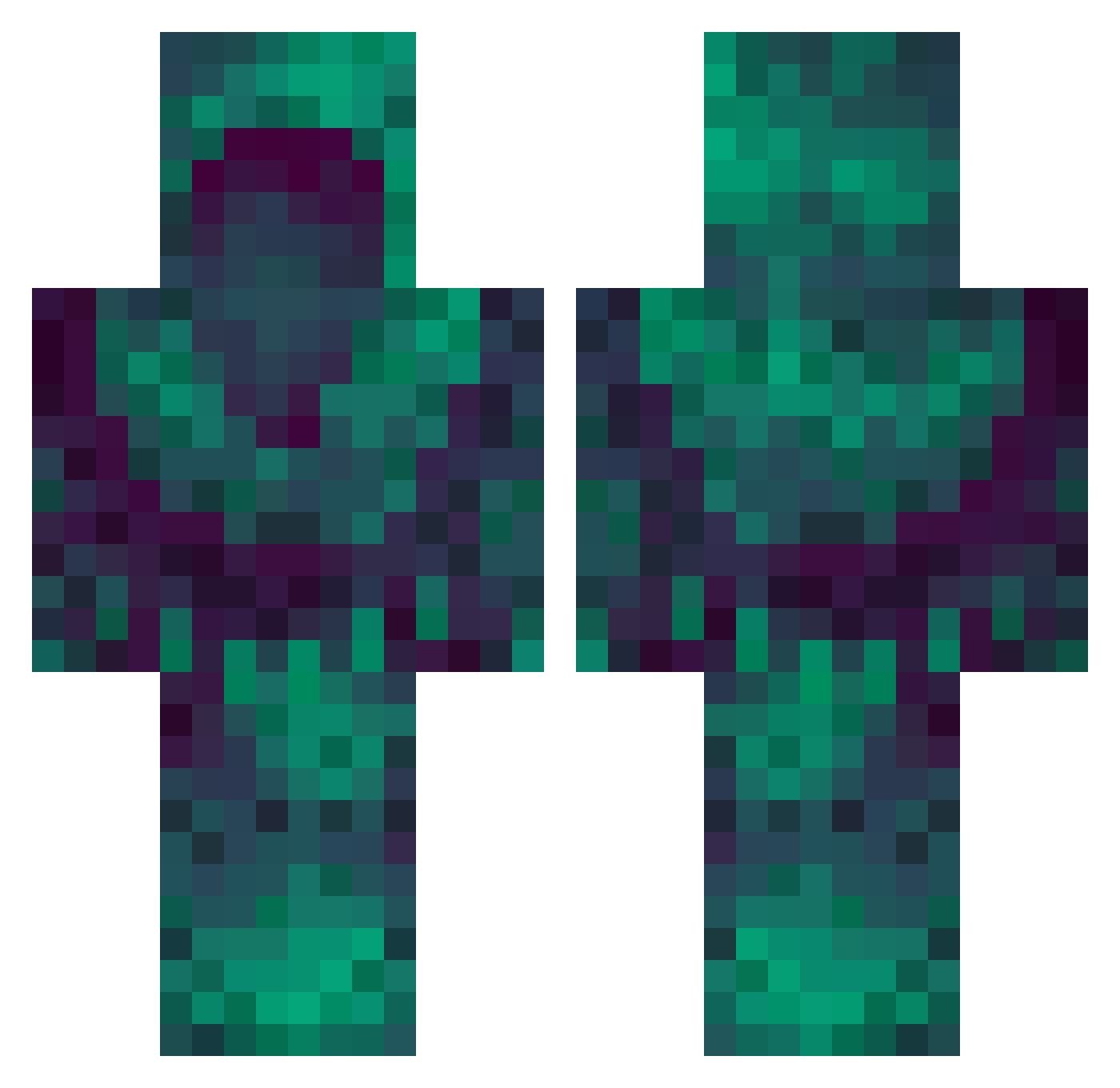 sh4dow_fox Minecraft skin, front and back view