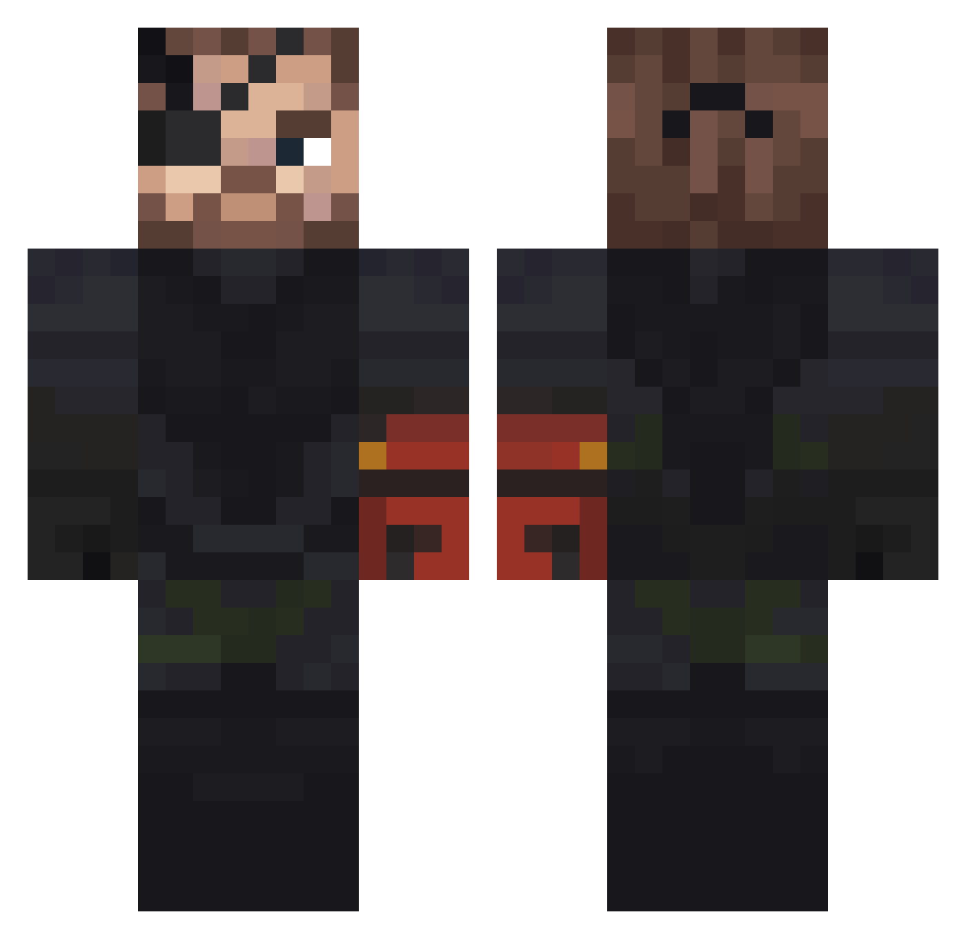 Astro_Gamer5033 Minecraft skin, front and back view