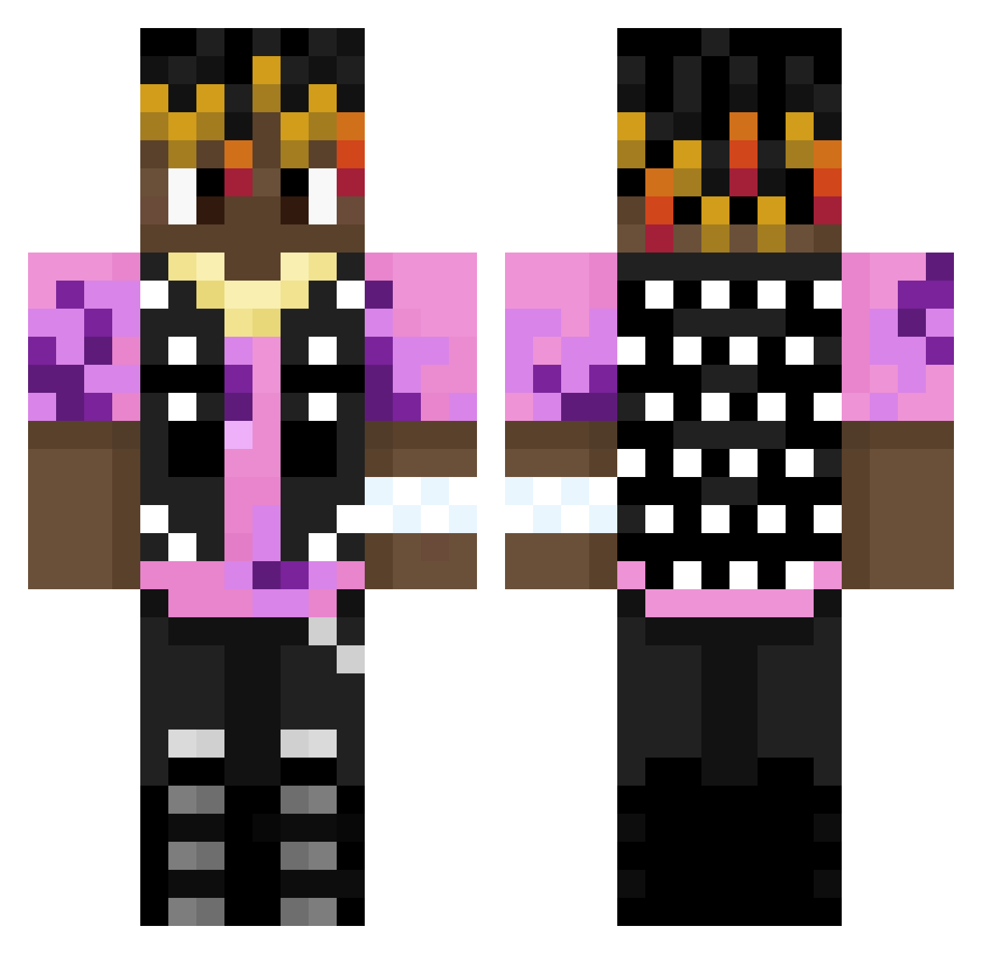 Pappaplatte1234 Minecraft skin, front and back view