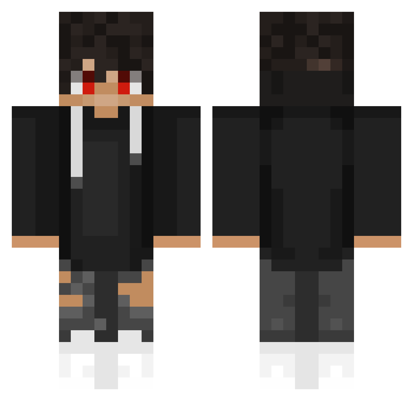 TryUrBest Minecraft skin, front and back view