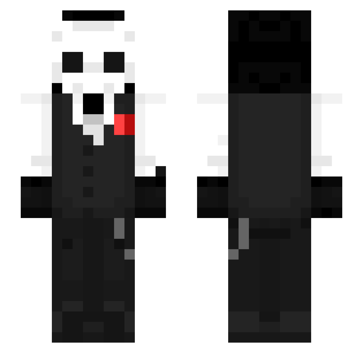 entalio Minecraft skin, front and back view