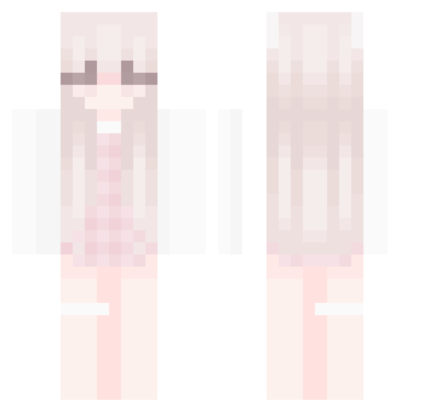 Haduh Minecraft skin, front and back view