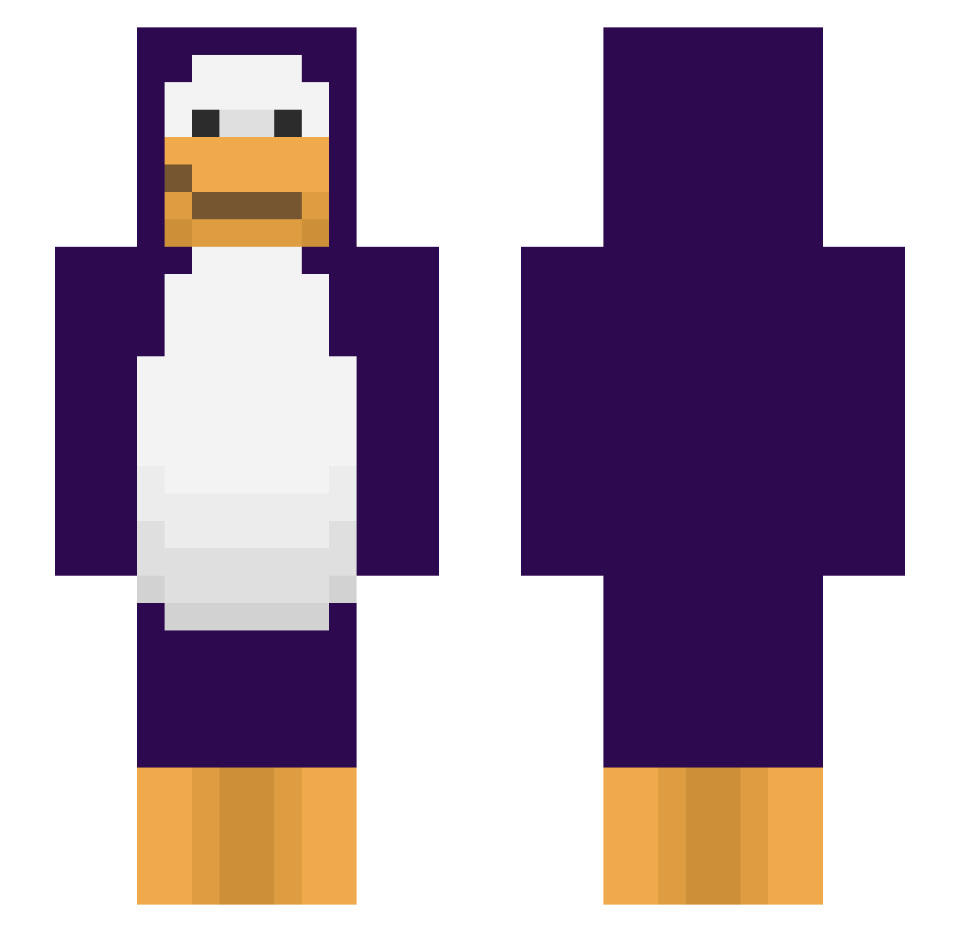 unicorn43007 Minecraft skin, front and back view