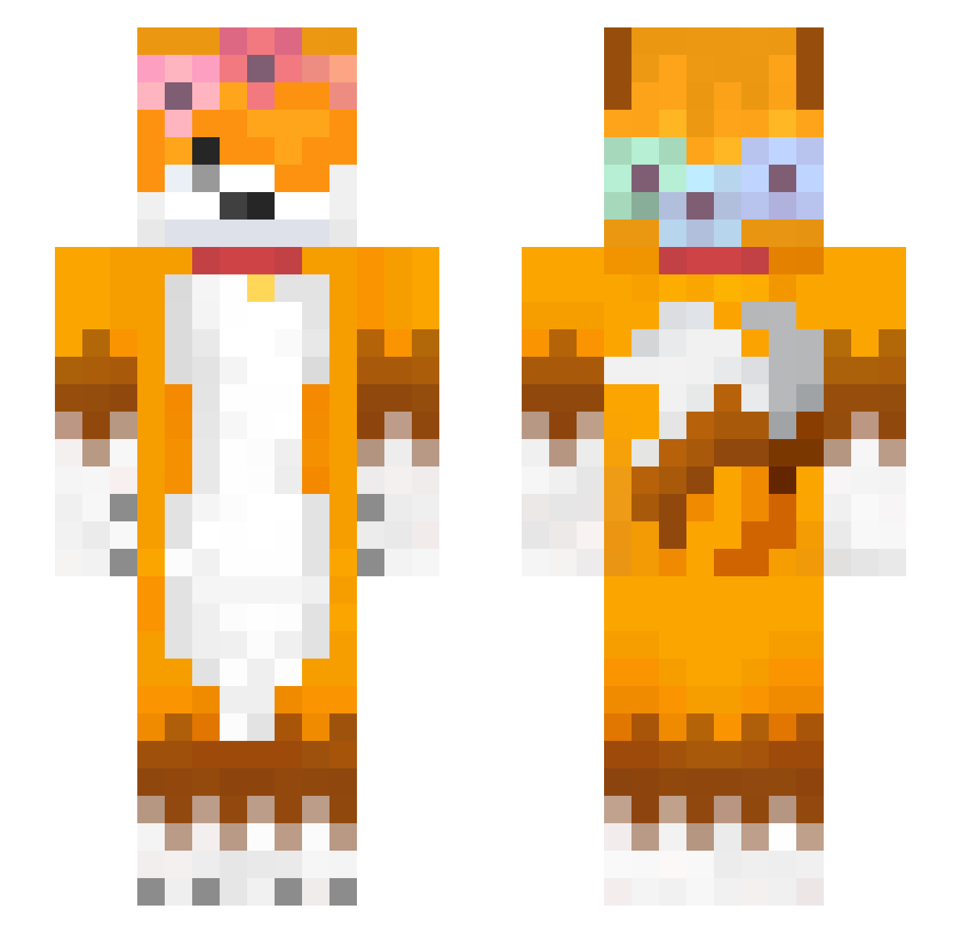 unrightfully Minecraft skin, front and back view