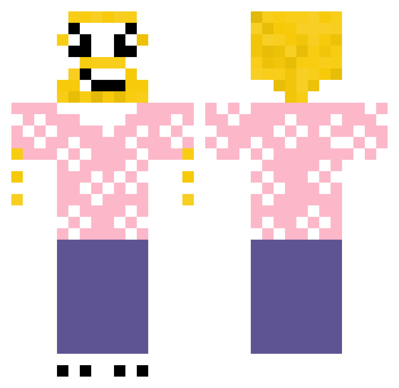 Fl0wer_He4d Minecraft skin, front and back view