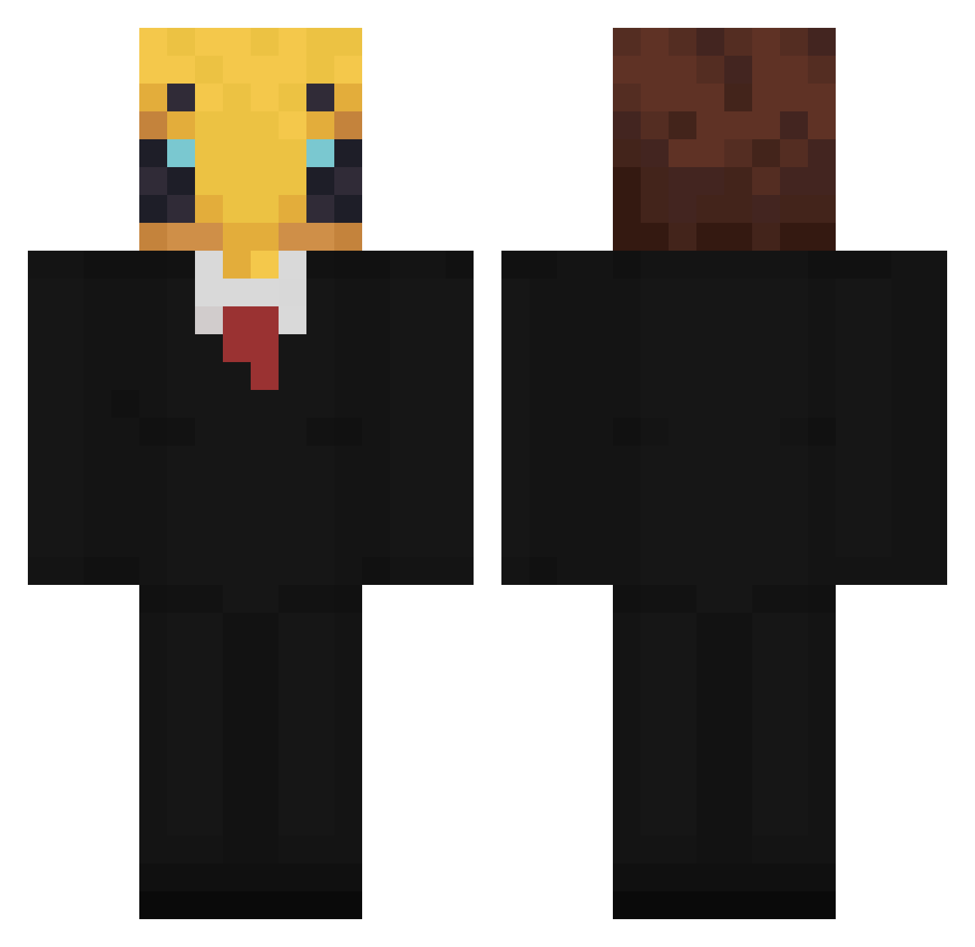 Envy_Raiku Minecraft skin, front and back view