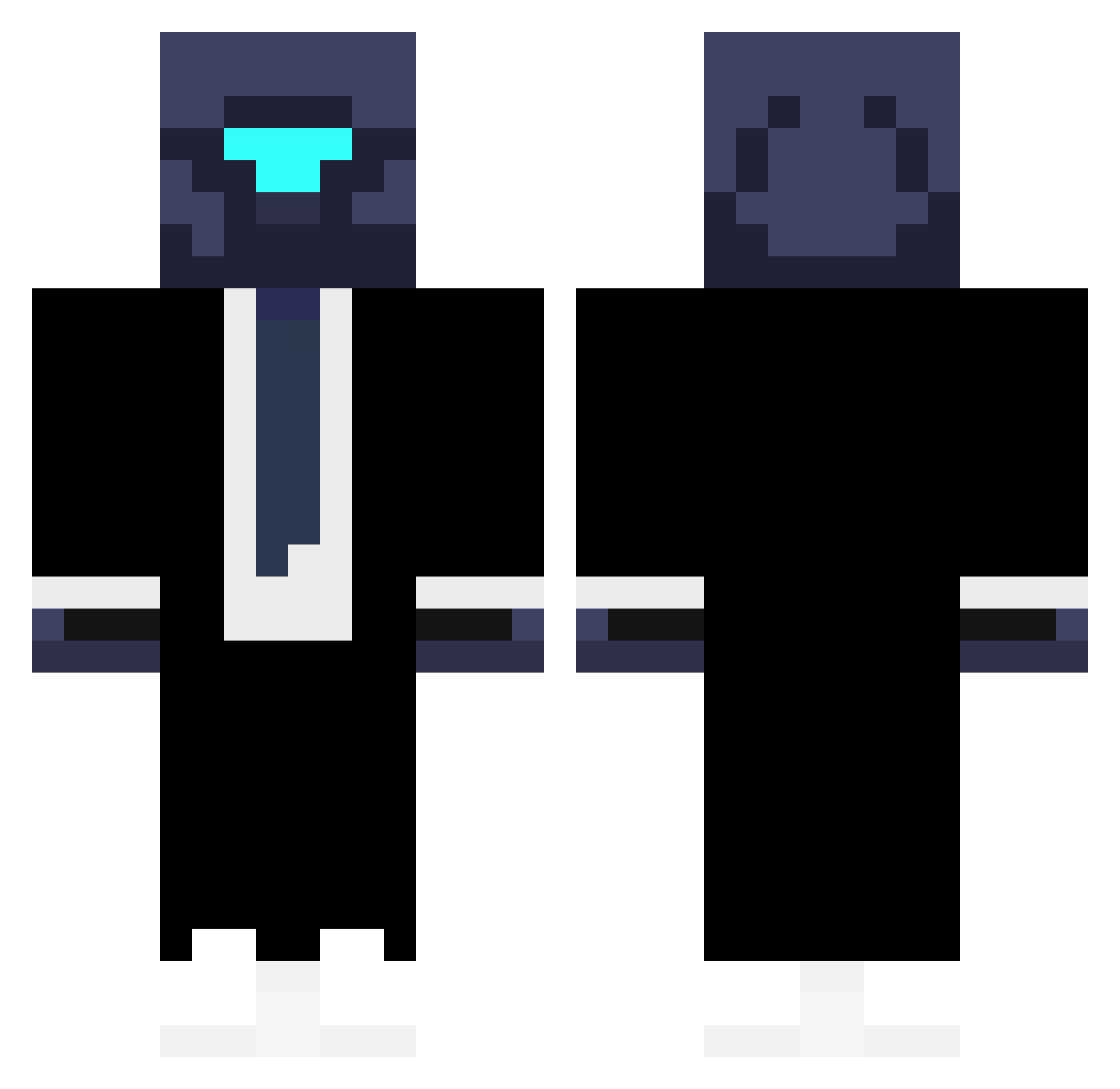 Tefri004 Minecraft skin, front and back view